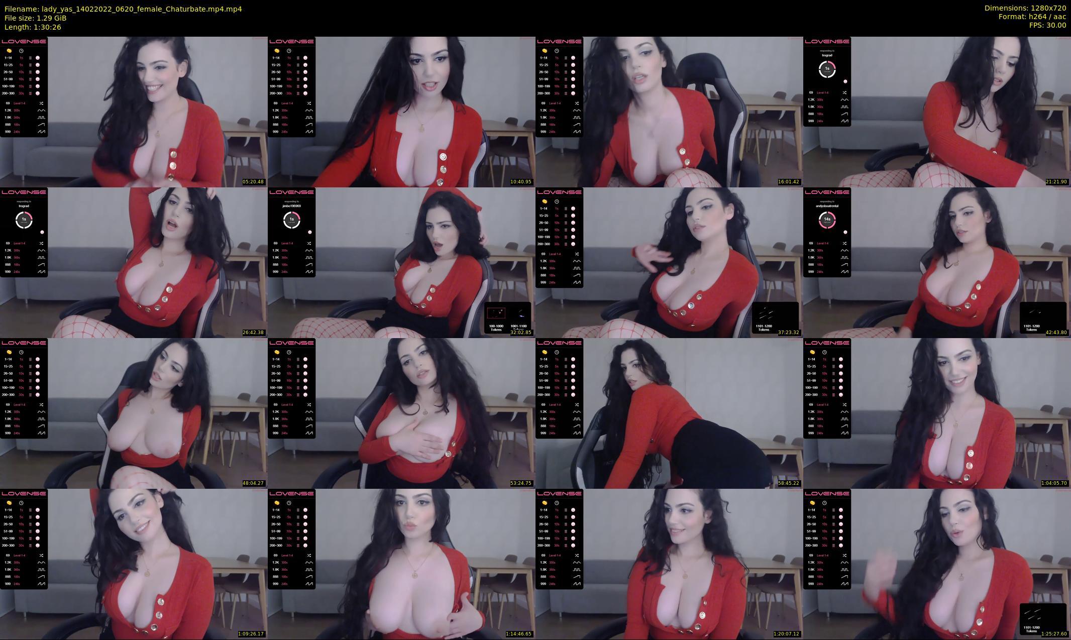 lady_yas — 91 minute Chaturbate female cam show recording, 720p, Feb 14, 2022