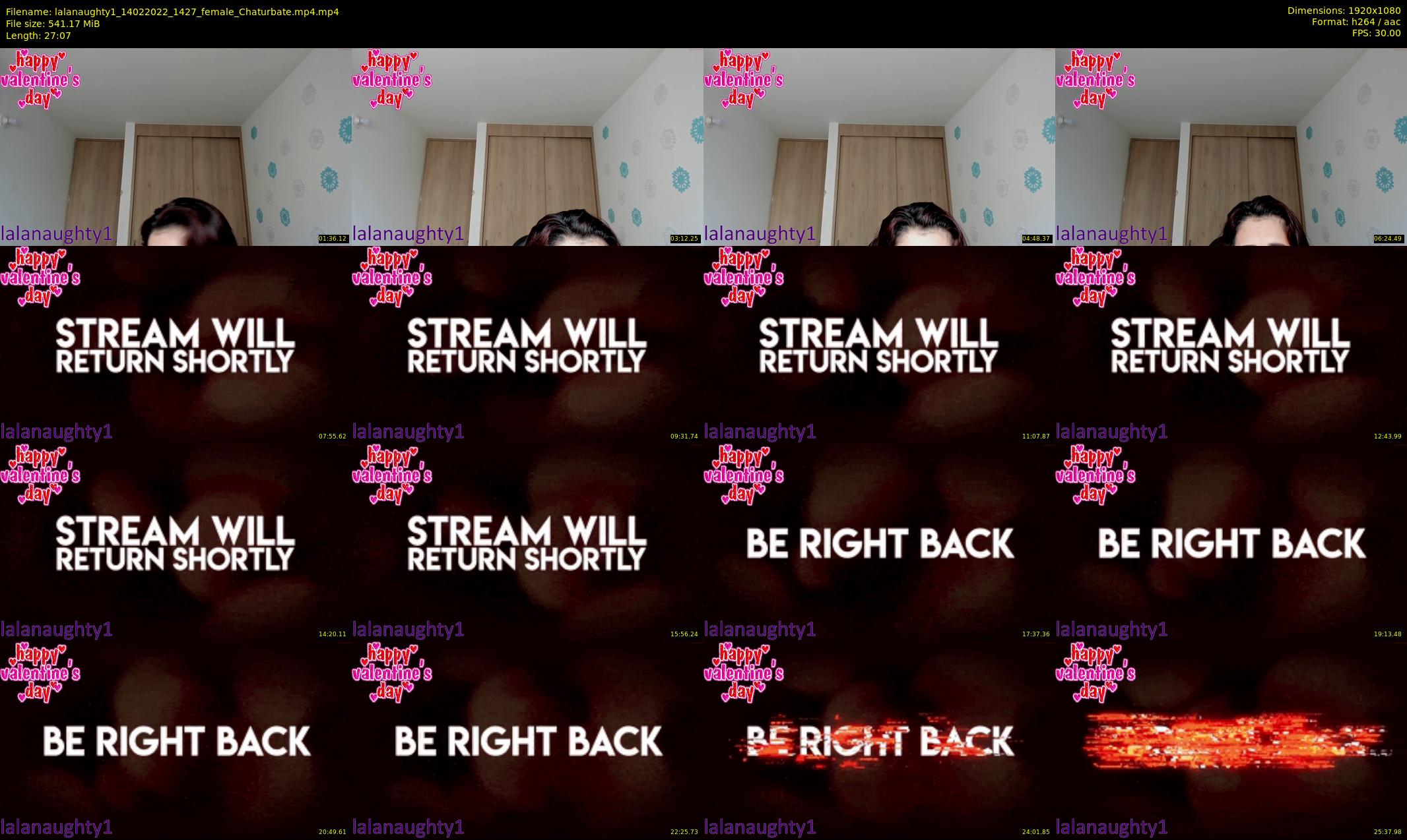lalanaughty1 — 28 minute Chaturbate female cam show recording, 1080p, Feb 14, 2022