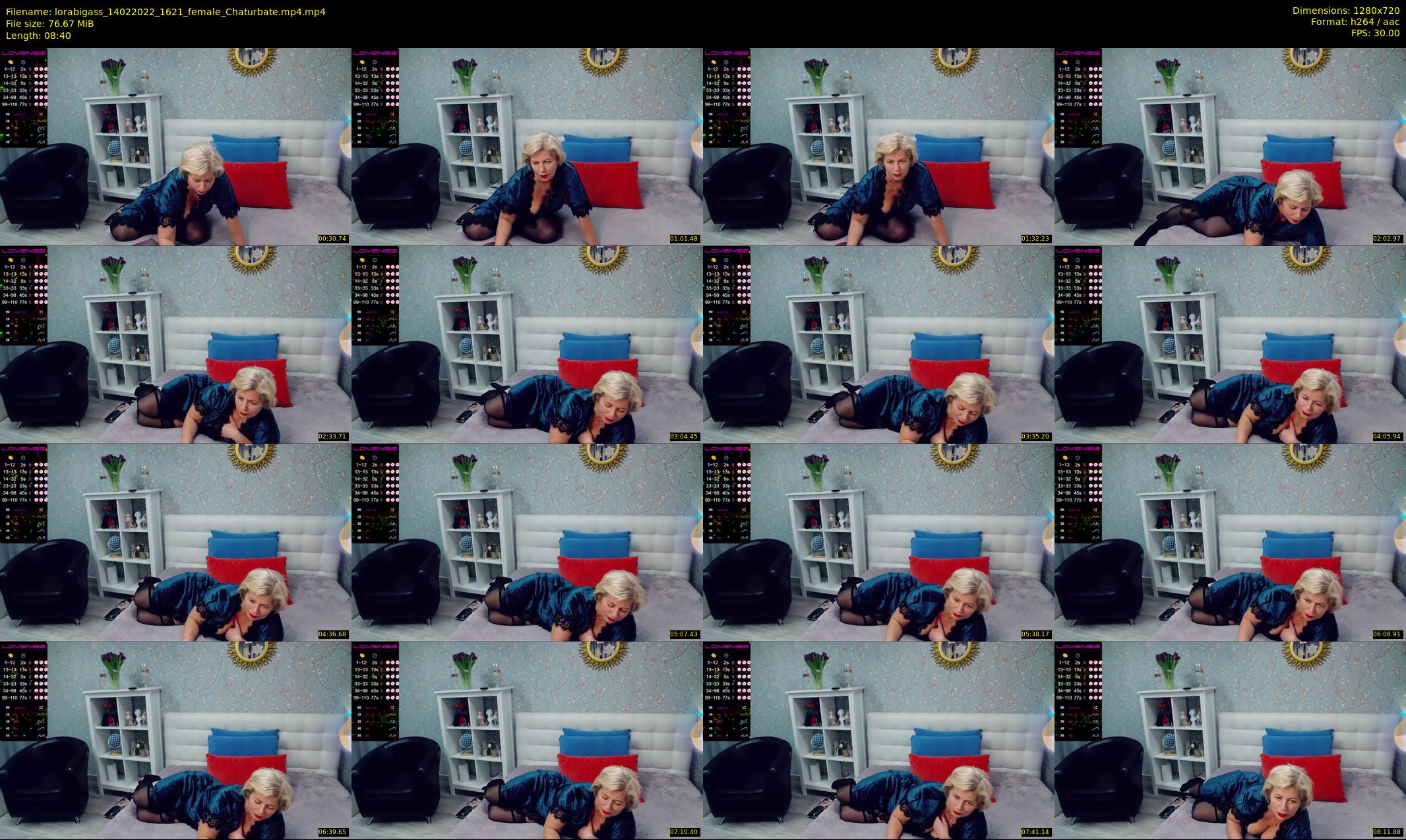 lorabigass — 9 minute Chaturbate female cam show recording, 720p, Feb 14, 2022