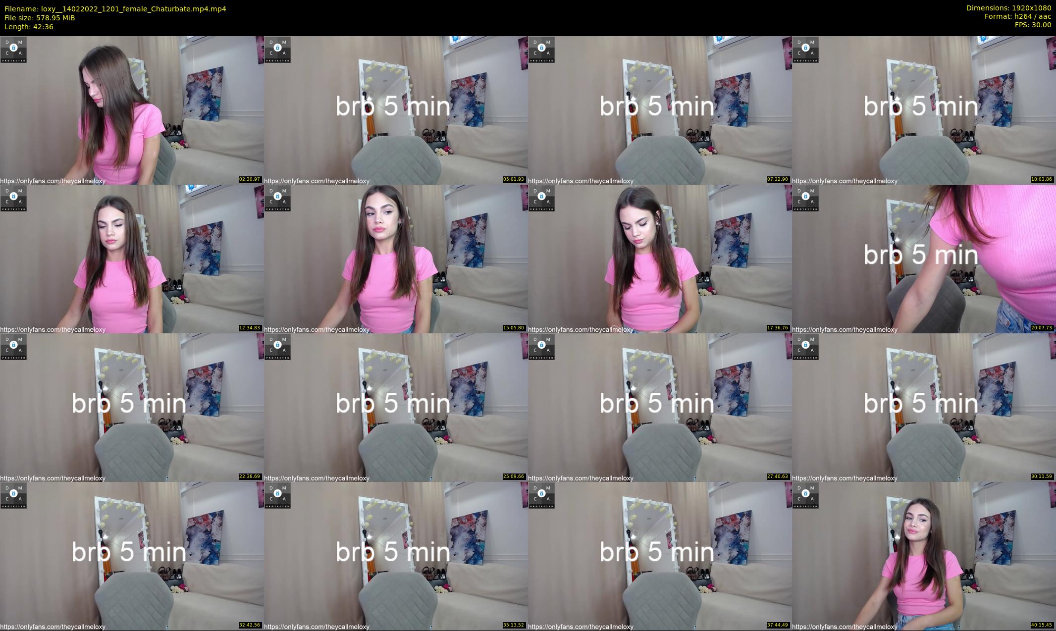 loxy_ — 43 minute Chaturbate female cam show recording, 1080p, Feb 14, 2022