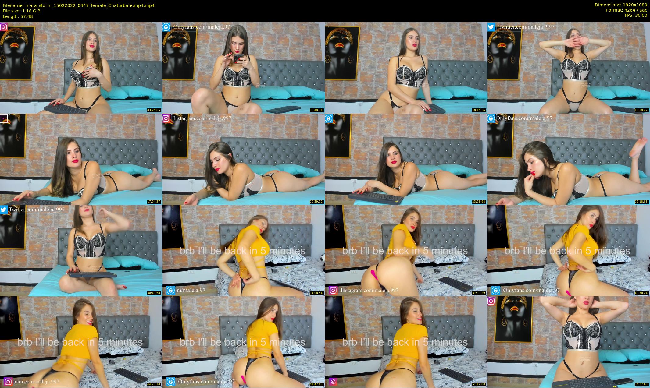 mara_storm — 58 minute Chaturbate female cam show recording, 1080p, Feb 15, 2022