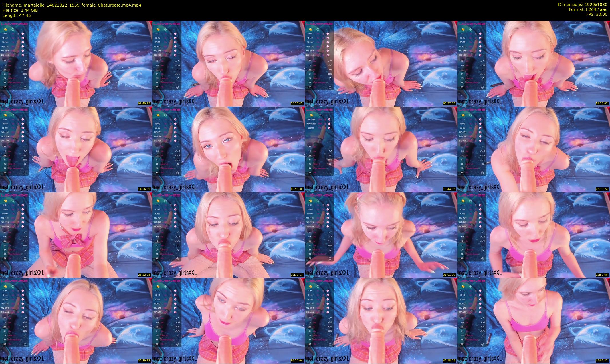 martajolie — 48 minute Chaturbate female cam show recording, 1080p, Feb 14, 2022