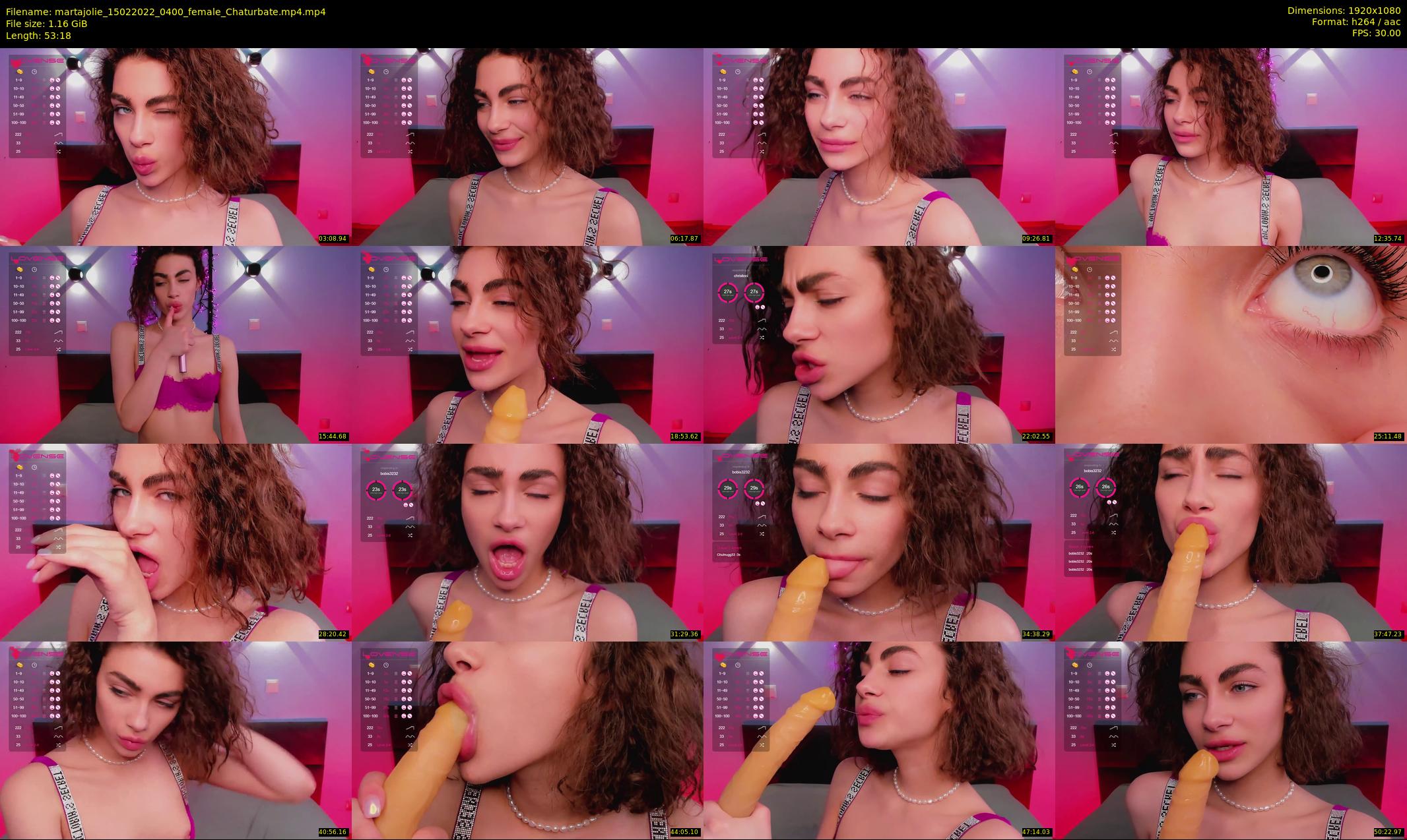 martajolie — 54 minute Chaturbate female cam show recording, 1080p, Feb 15, 2022
