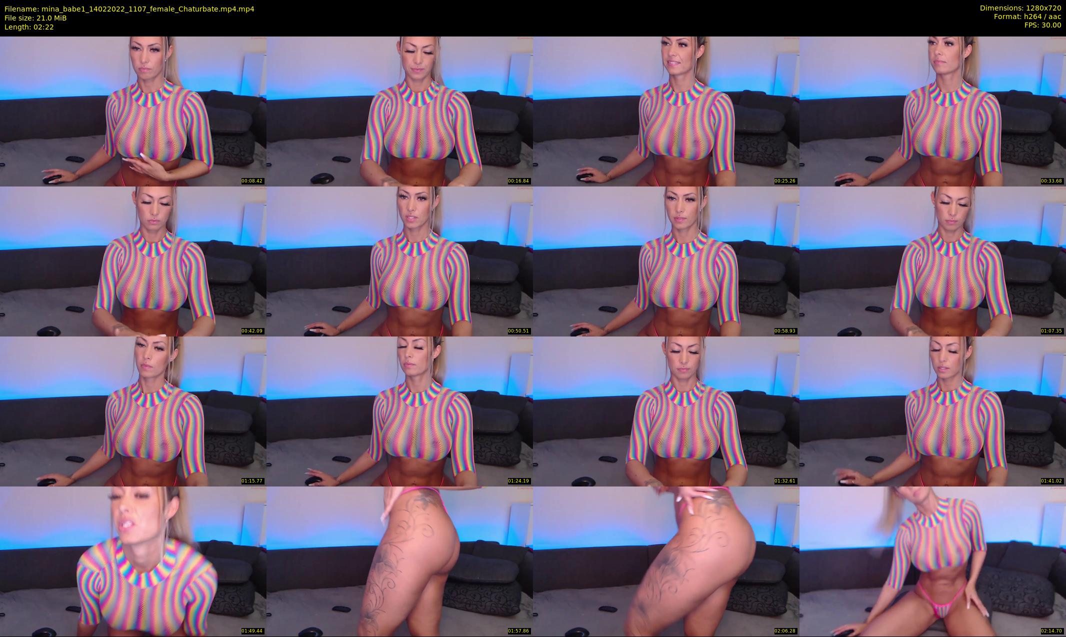 mina_babe1 — 3 minute Chaturbate female cam show recording, 720p, Feb 14, 2022