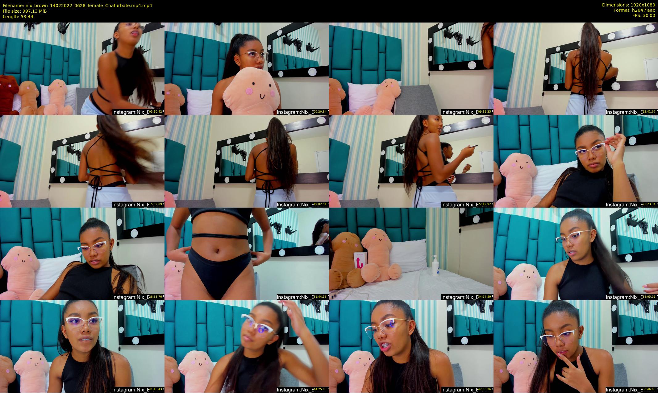 nix_brown — 54 minute Chaturbate female cam show recording, 1080p, Feb 14, 2022