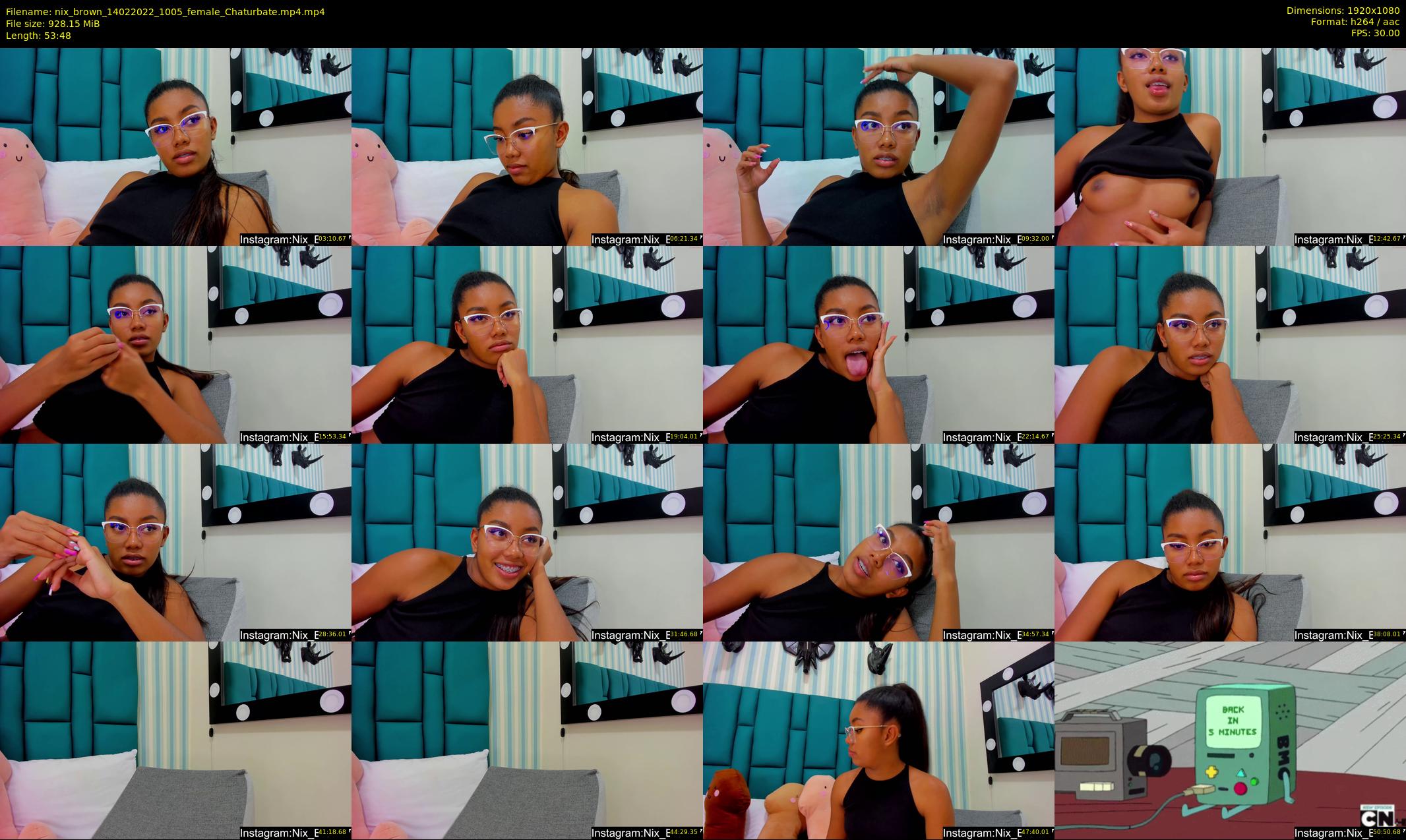 nix_brown — 54 minute Chaturbate female cam show recording, 1080p, Feb 14, 2022