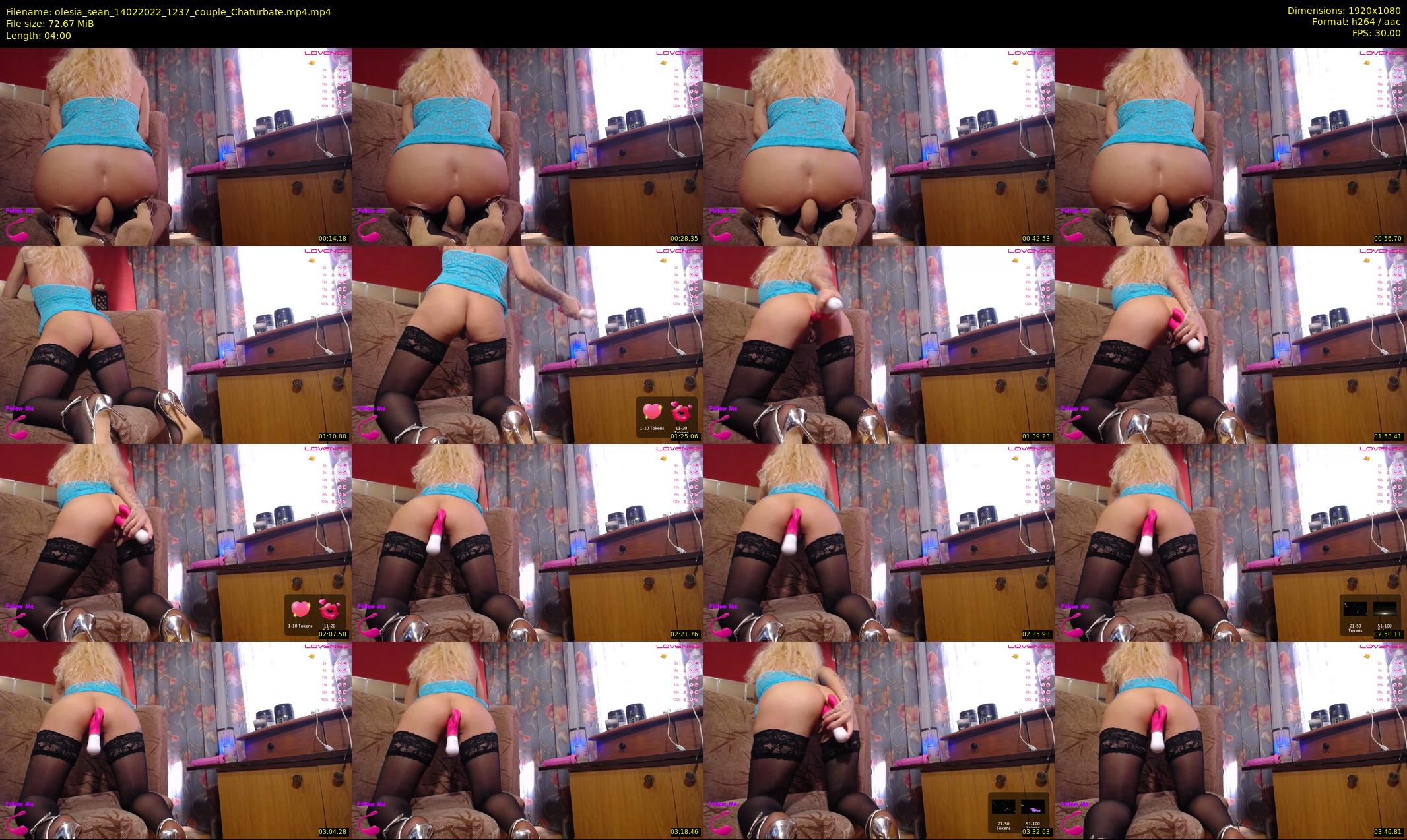 olesia_sean — 4 minute Chaturbate couple cam show recording, 1080p, Feb 14, 2022