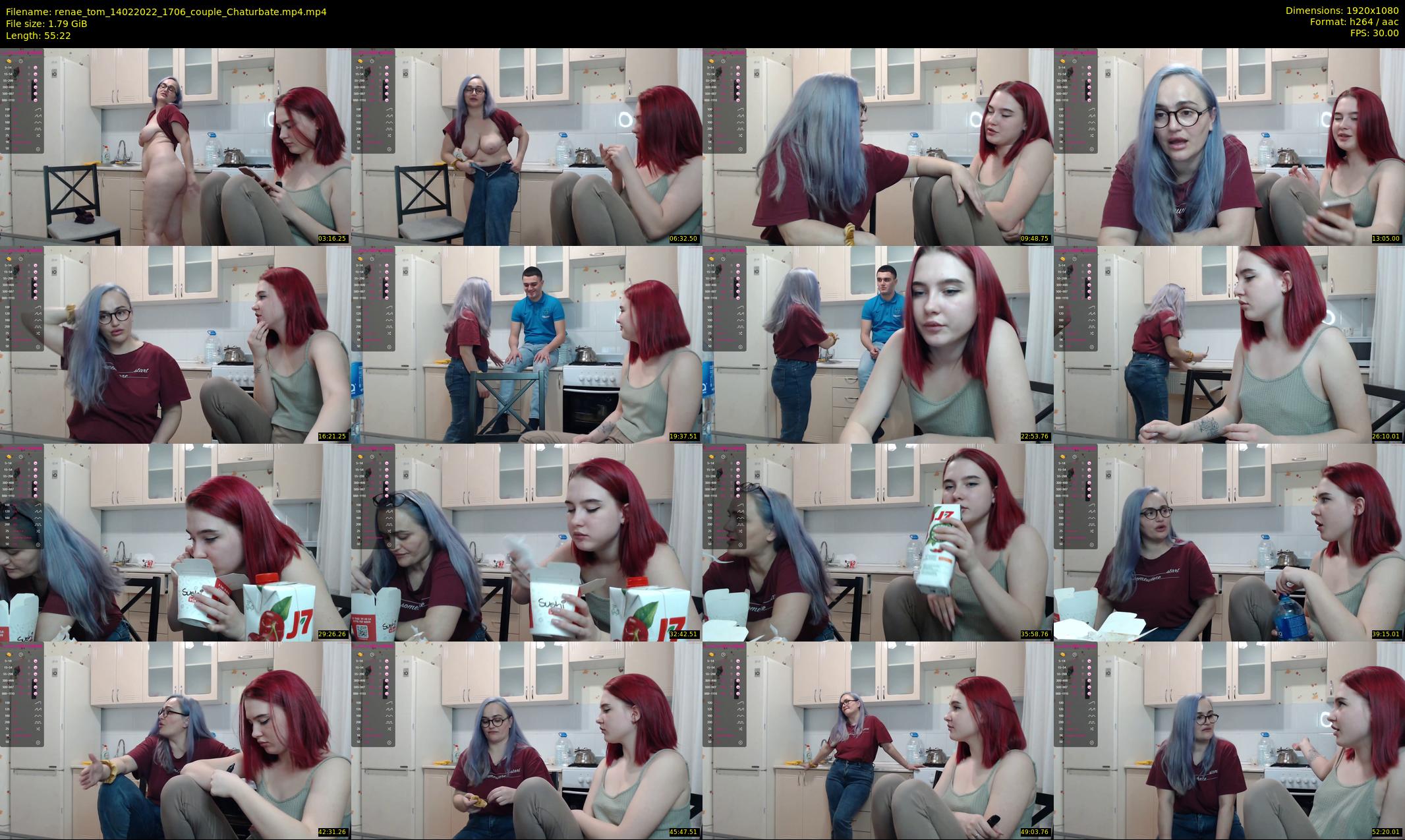 renae_tom — 56 minute Chaturbate couple cam show recording, 1080p, Feb 14, 2022