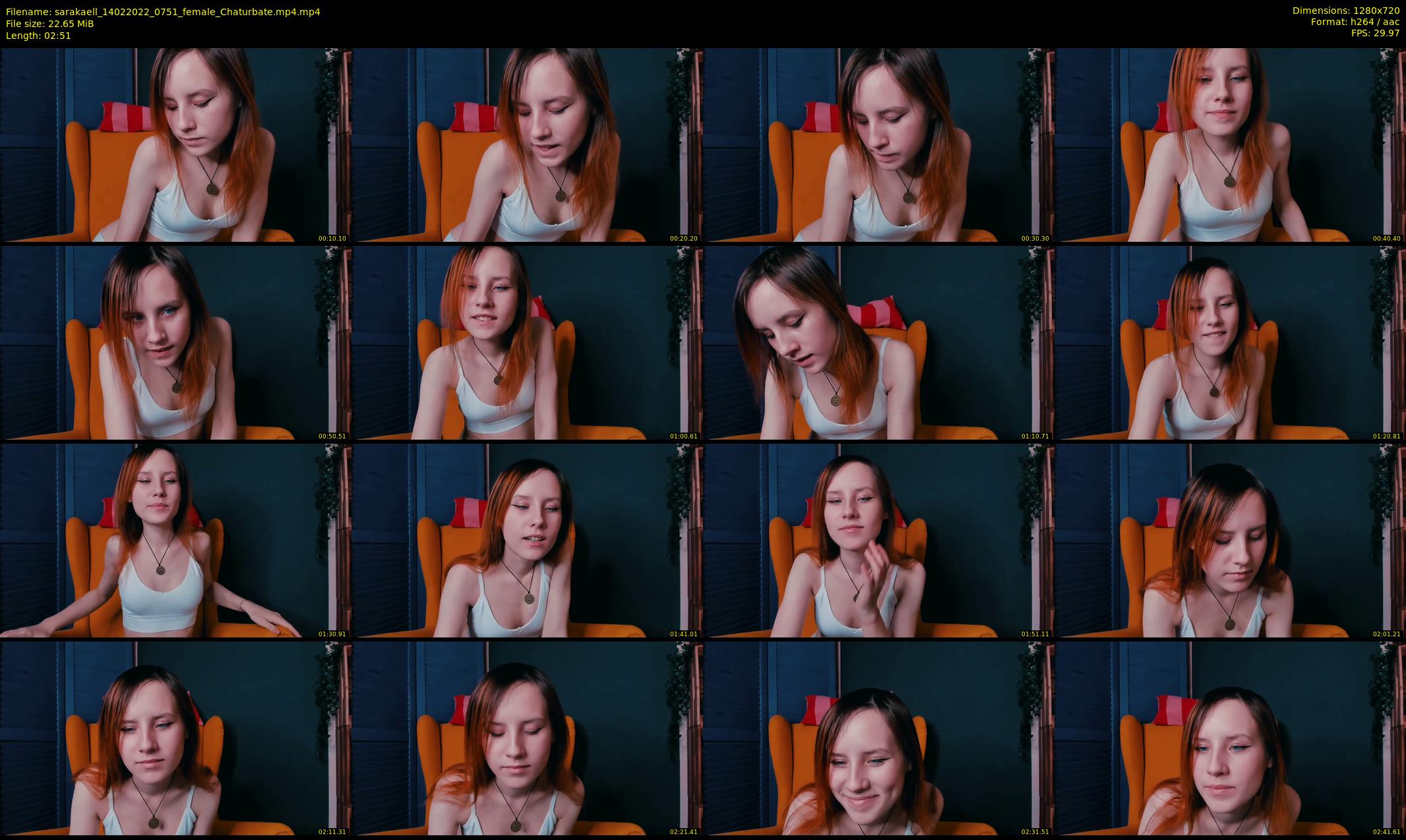 sarakaell — 3 minute Chaturbate female cam show recording, 720p, Feb 14, 2022