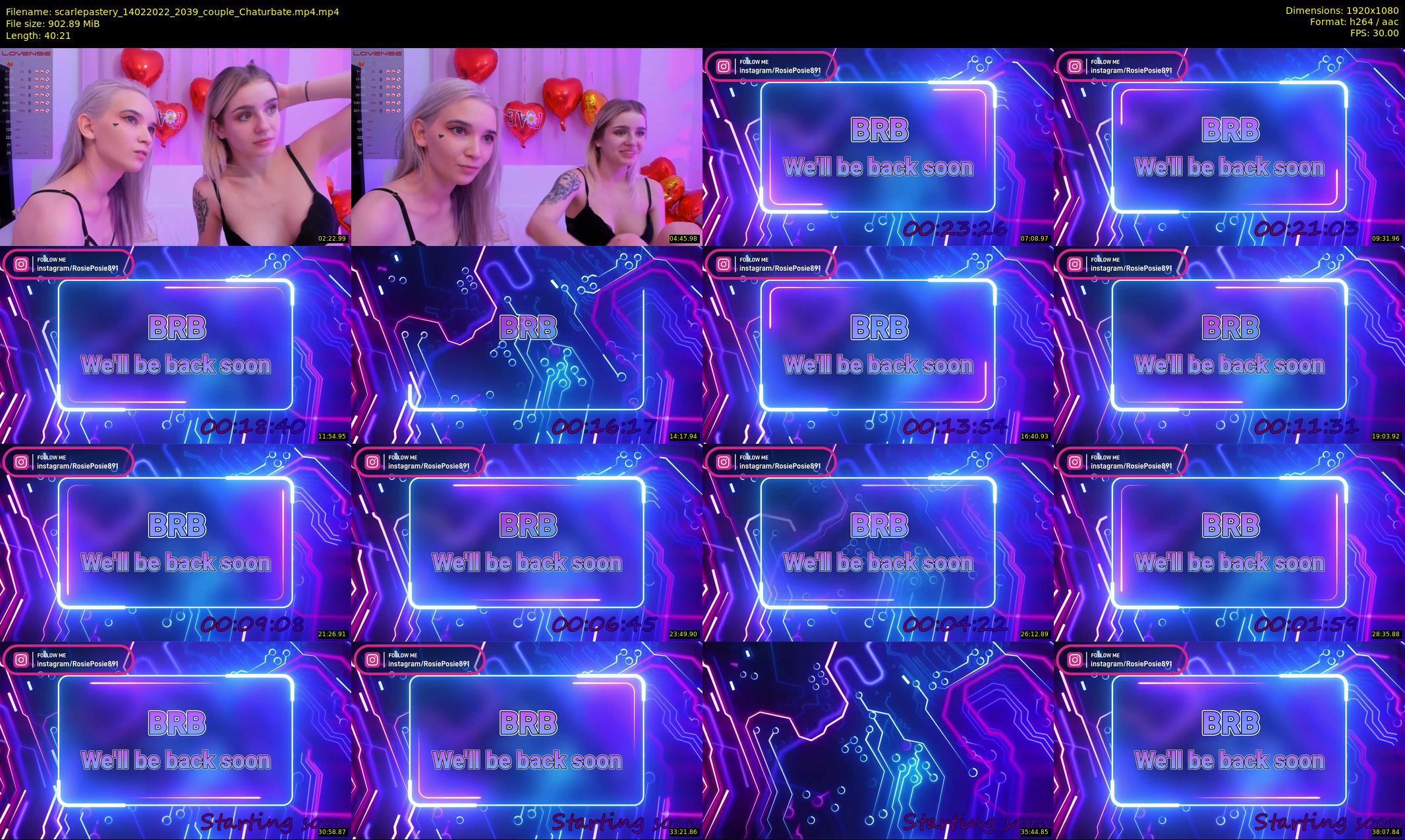 scarlepastery — 41 minute Chaturbate couple cam show recording, 1080p, Feb 14, 2022