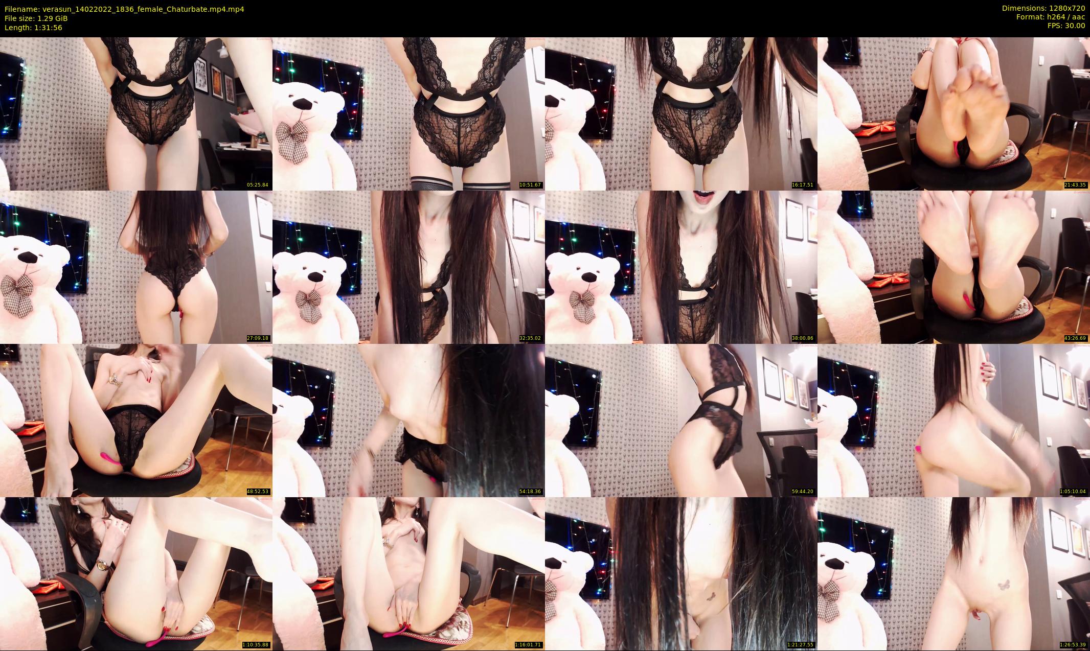 verasun — 92 minute Chaturbate female cam show recording, 720p, Feb 14, 2022