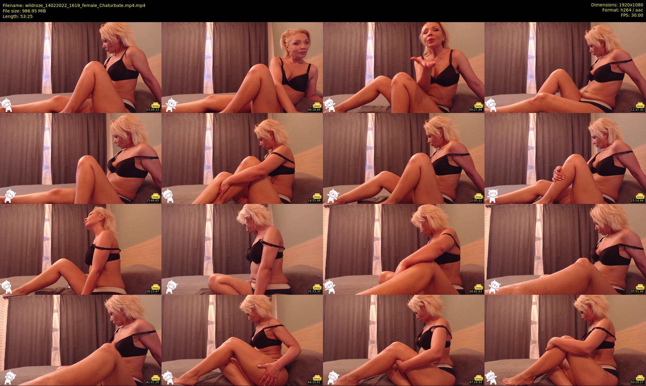 wildroze — 54 minute Chaturbate female cam show recording, 1080p, Feb 14, 2022