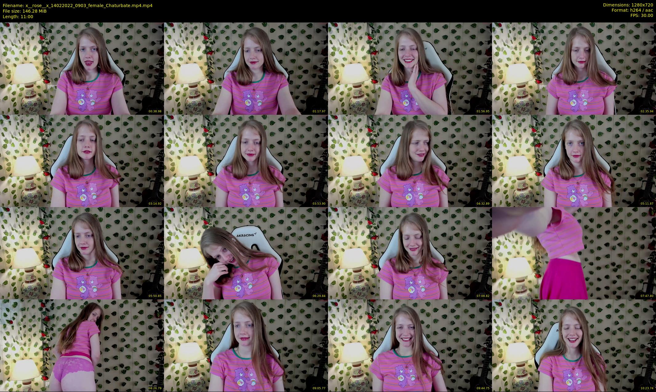 x__rose__x — 11 minute Chaturbate female cam show recording, 720p, Feb 14, 2022