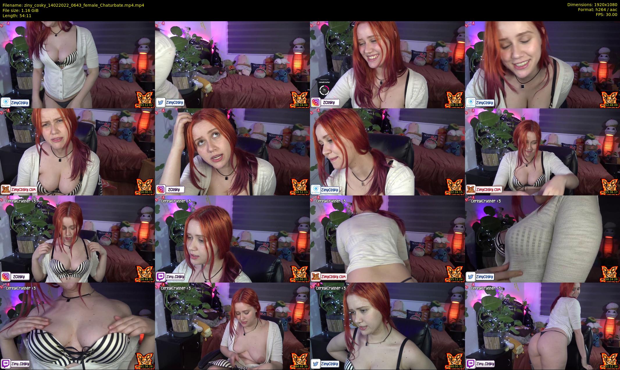 ziny_cosky — 55 minute Chaturbate female cam show recording, 1080p, Feb 14, 2022
