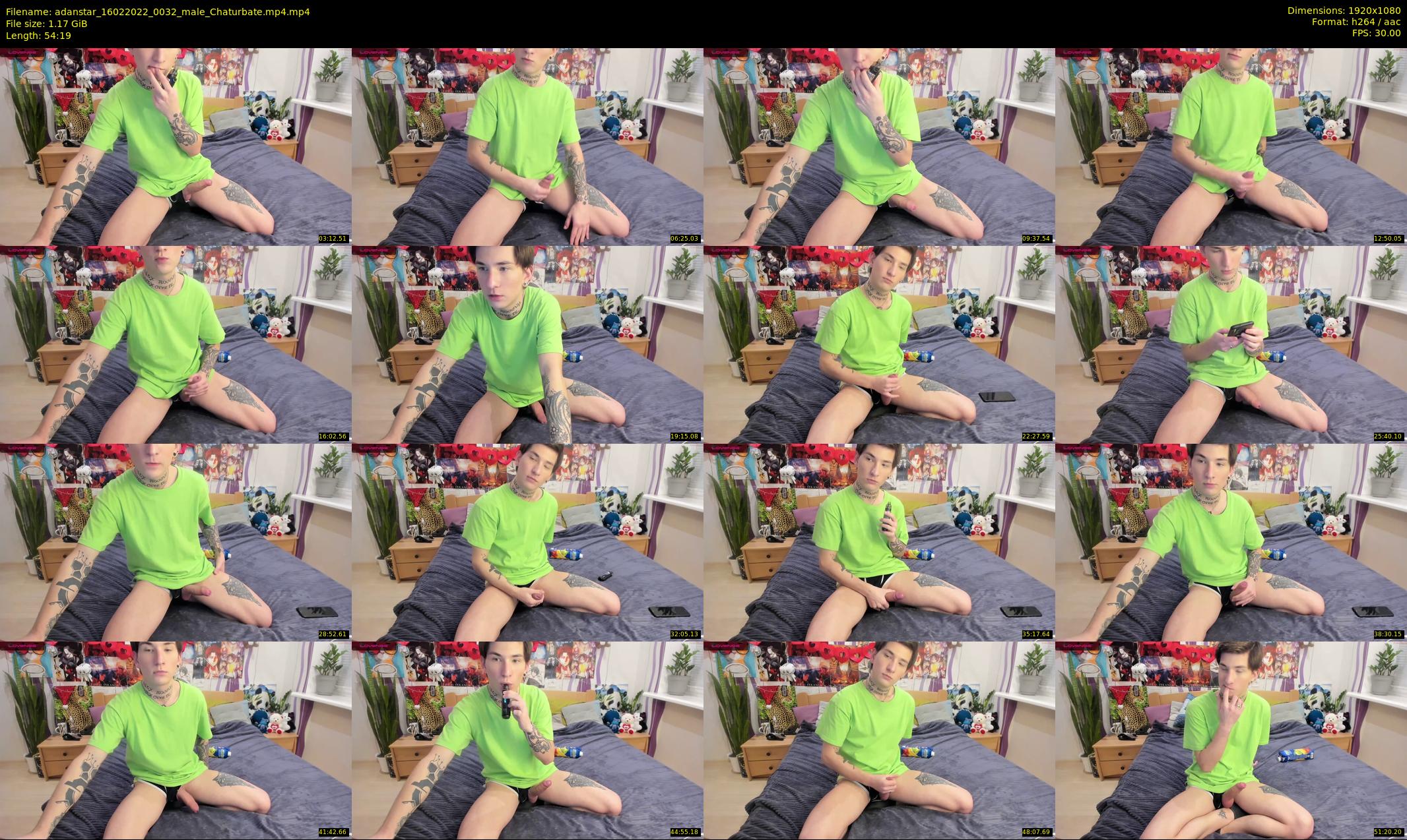 adanstar — 55 minute Chaturbate male cam show recording, 1080p, Feb 16, 2022