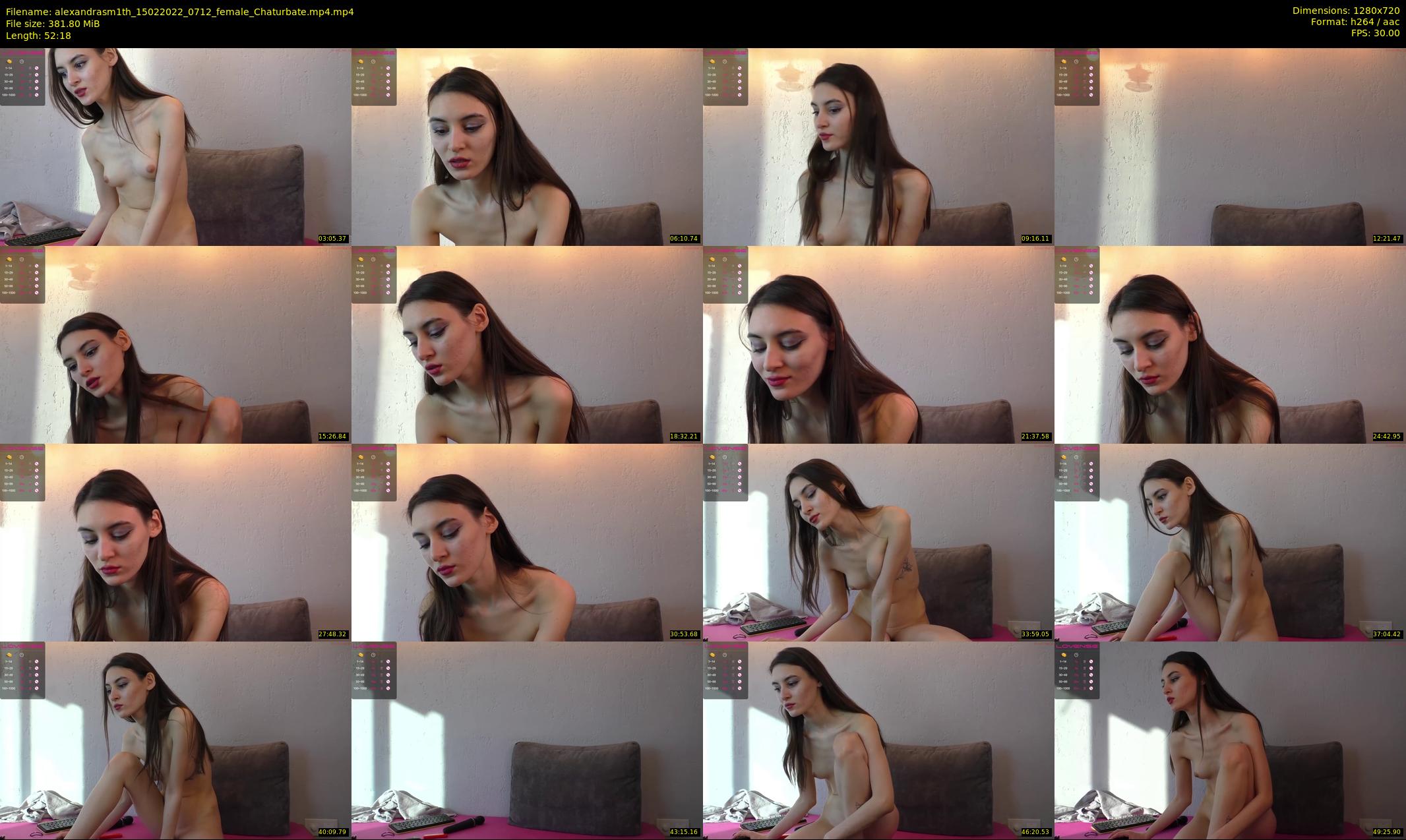 alexandrasm1th — 53 minute Chaturbate female cam show recording, 720p, Feb 15, 2022