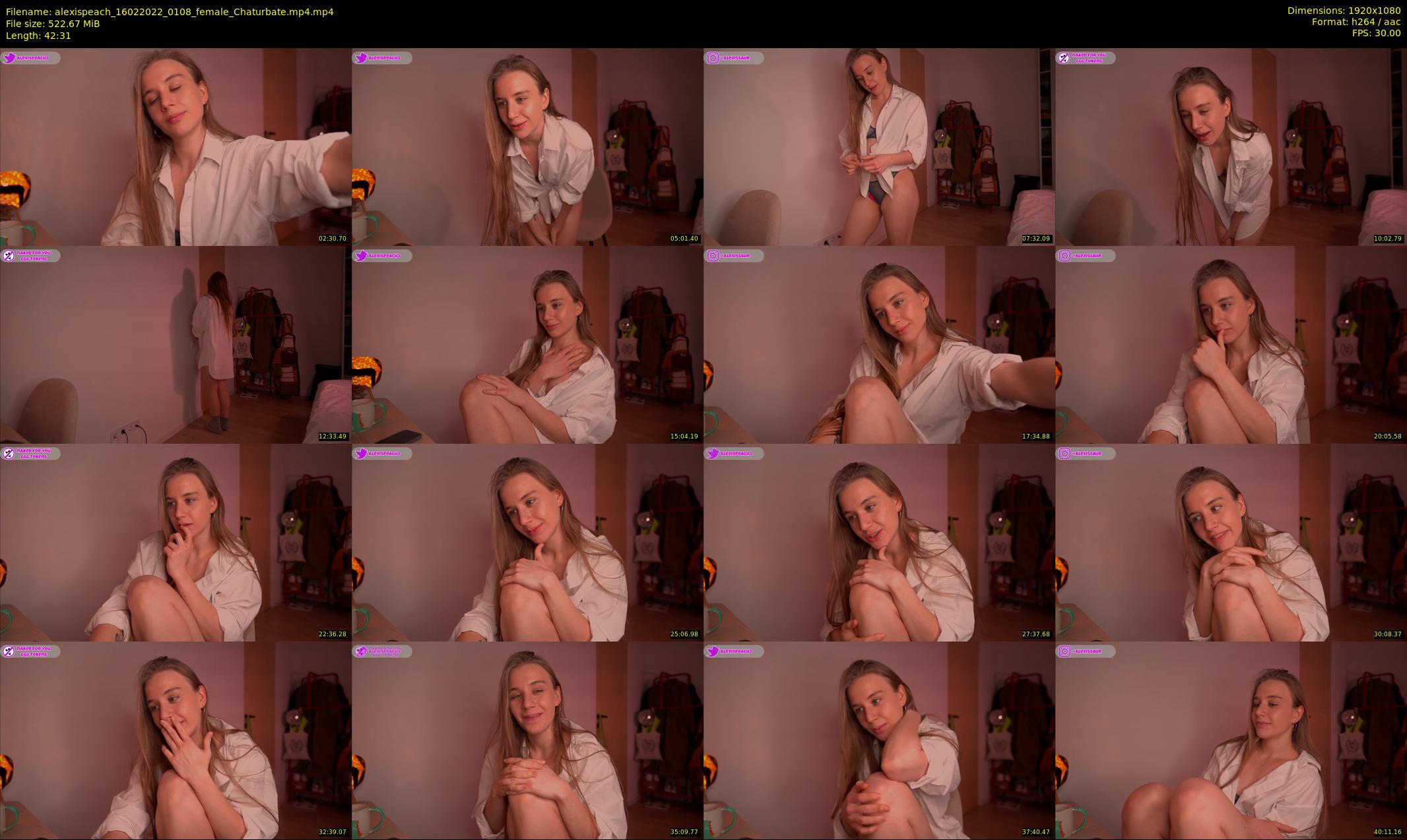 alexispeach — 43 minute Chaturbate female cam show recording, 1080p, Feb 16, 2022