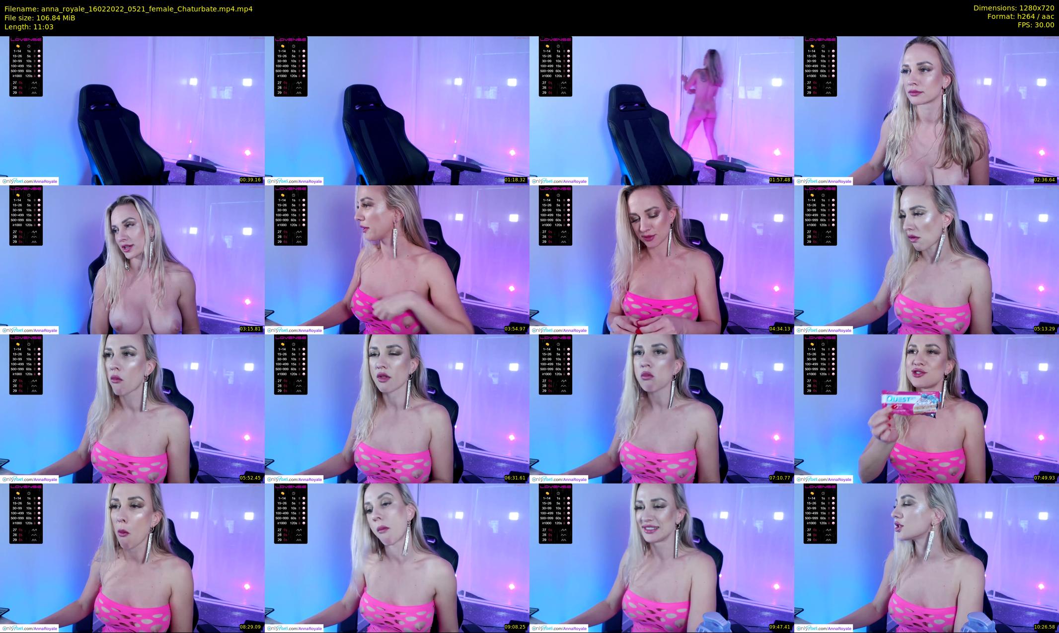 anna_royale — 12 minute Chaturbate female cam show recording, 720p, Feb 16, 2022