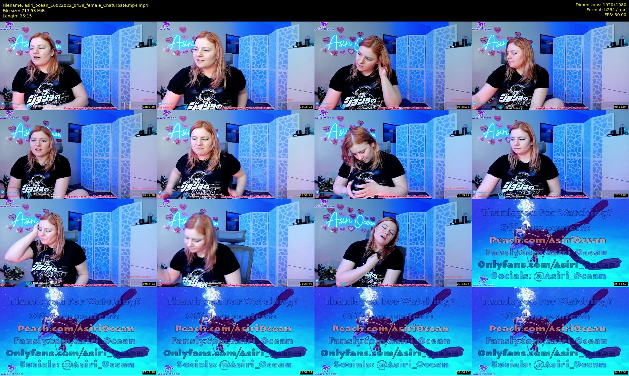 asiri_ocean — 37 minute Chaturbate female cam show recording, 1080p, Feb 16, 2022