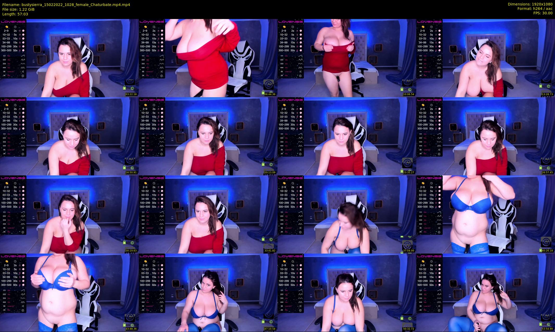 bustysierra — 58 minute Chaturbate female cam show recording, 1080p, Feb 15, 2022