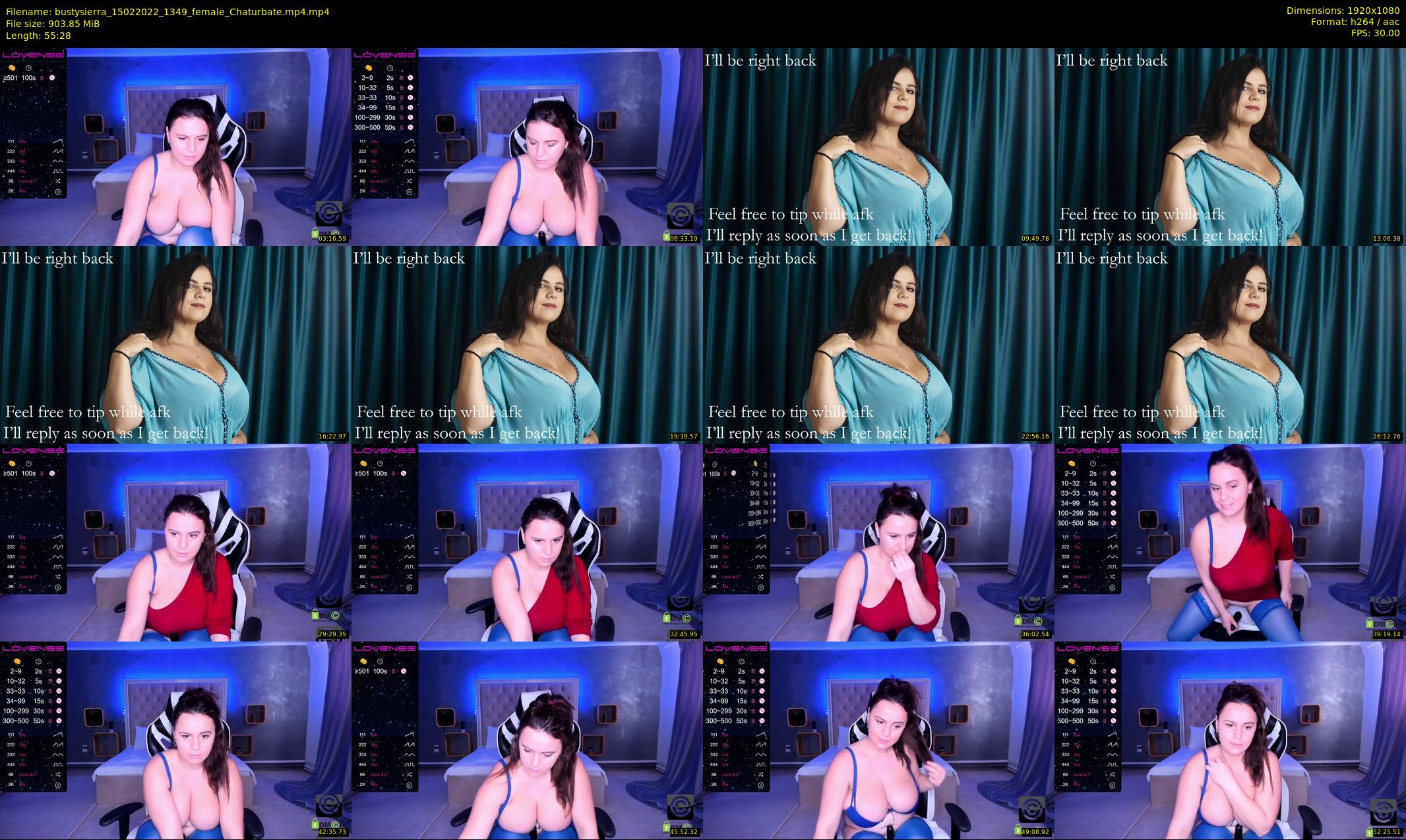 bustysierra — 56 minute Chaturbate female cam show recording, 1080p, Feb 15, 2022