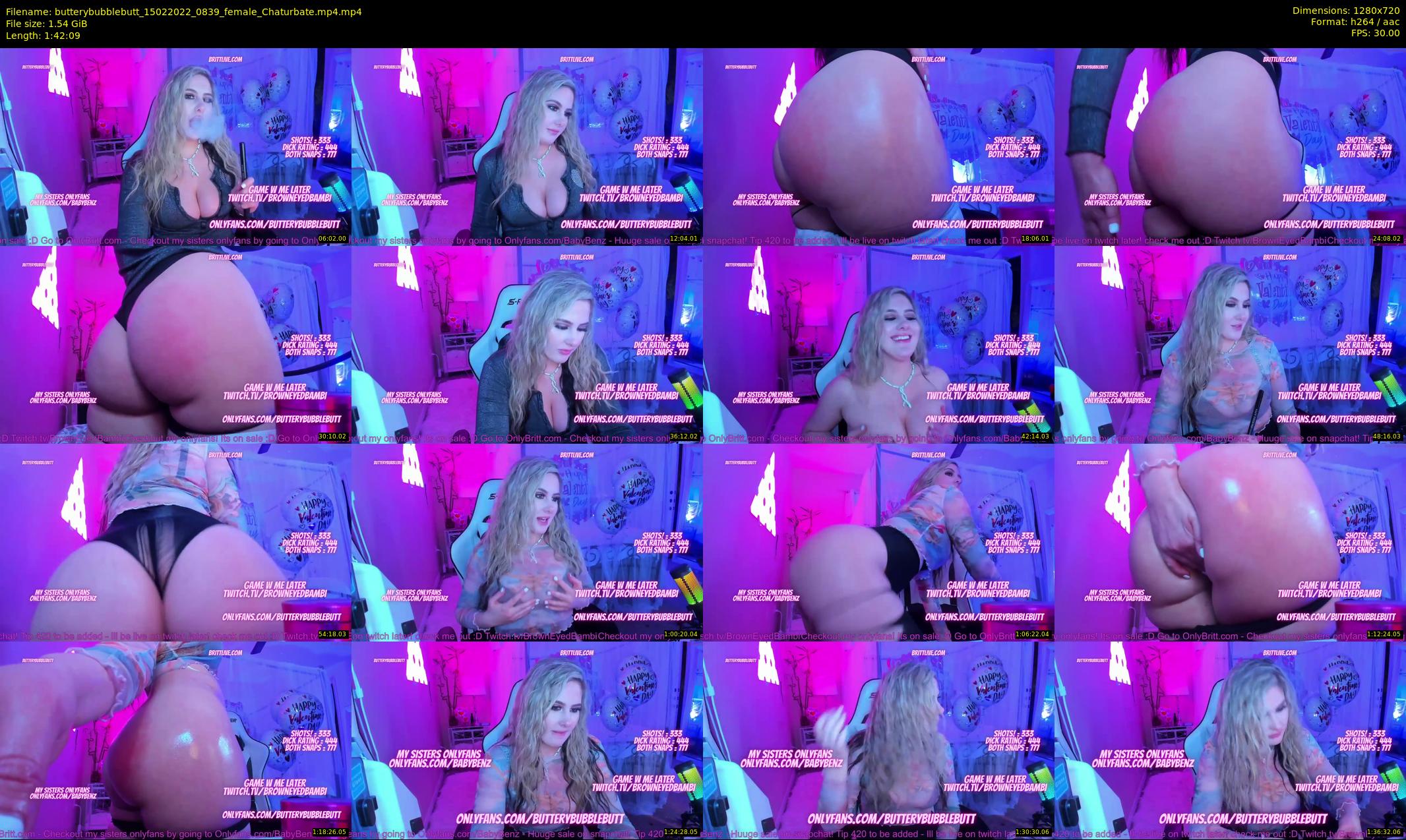 butterybubblebutt — 103 minute Chaturbate couple cam show recording, 720p, Feb 15, 2022