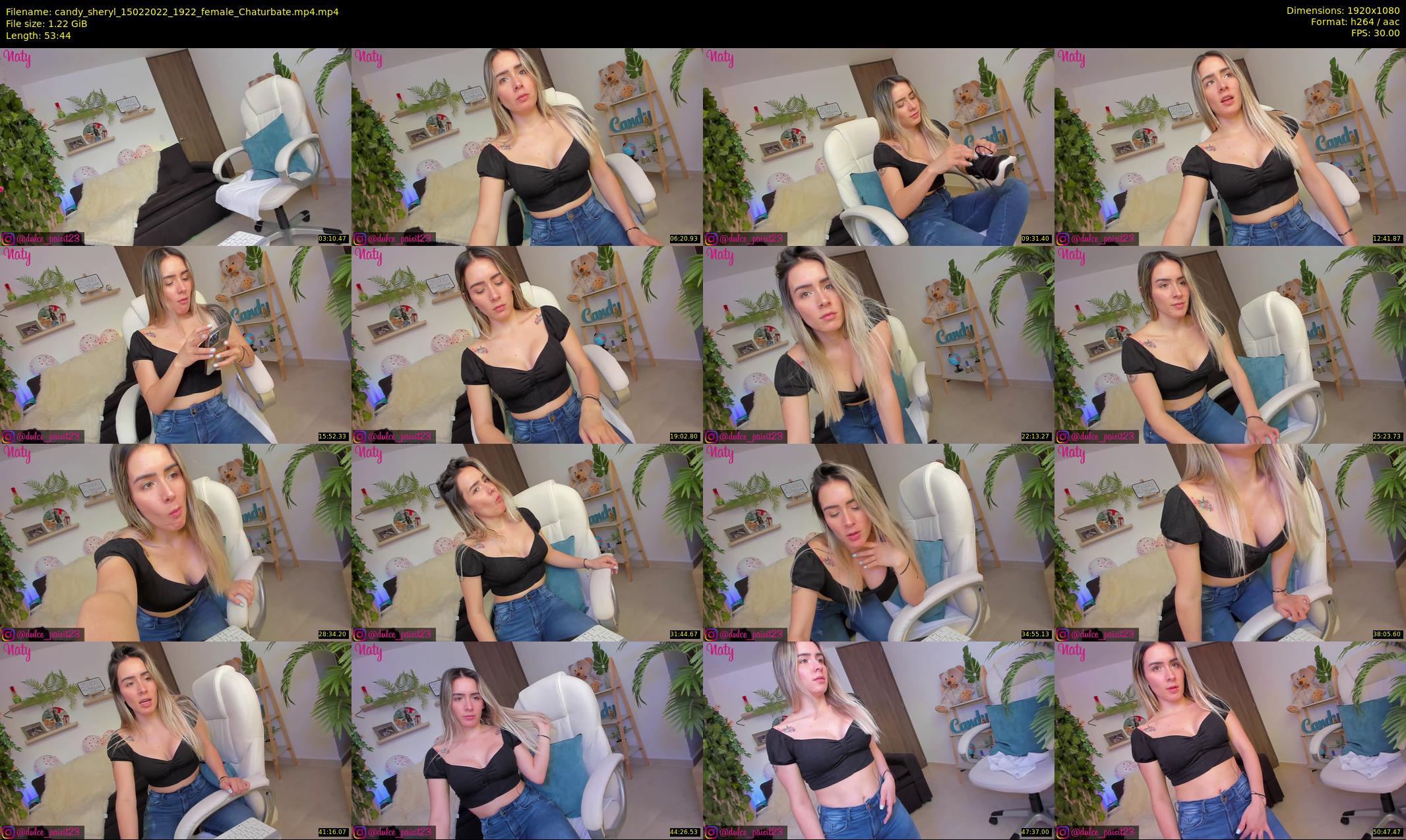 candy_sheryl — 54 minute Chaturbate female cam show recording, 1080p, Feb 15, 2022
