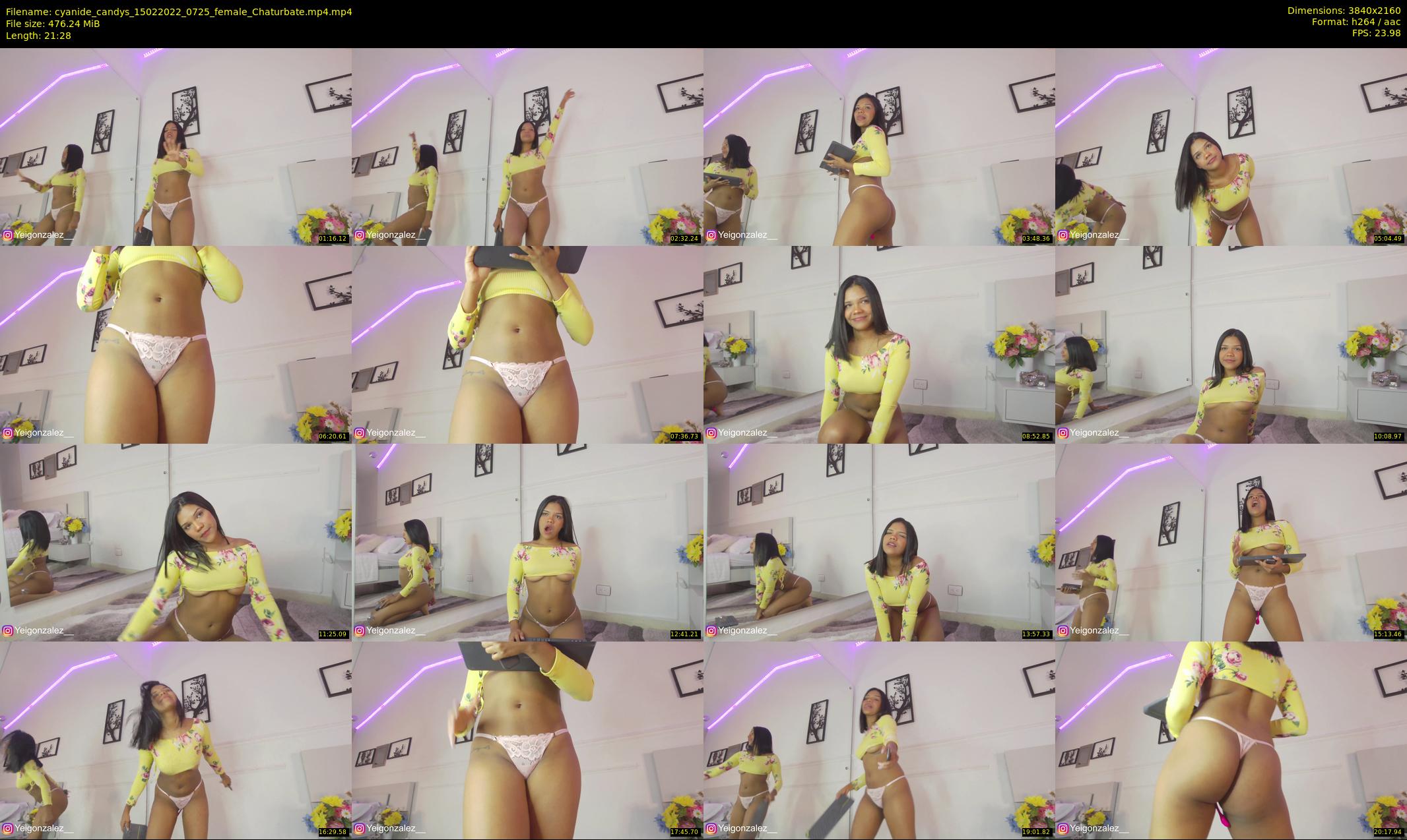 cyanide_candys — 22 minute Chaturbate female cam show recording, 4K, Feb 15, 2022