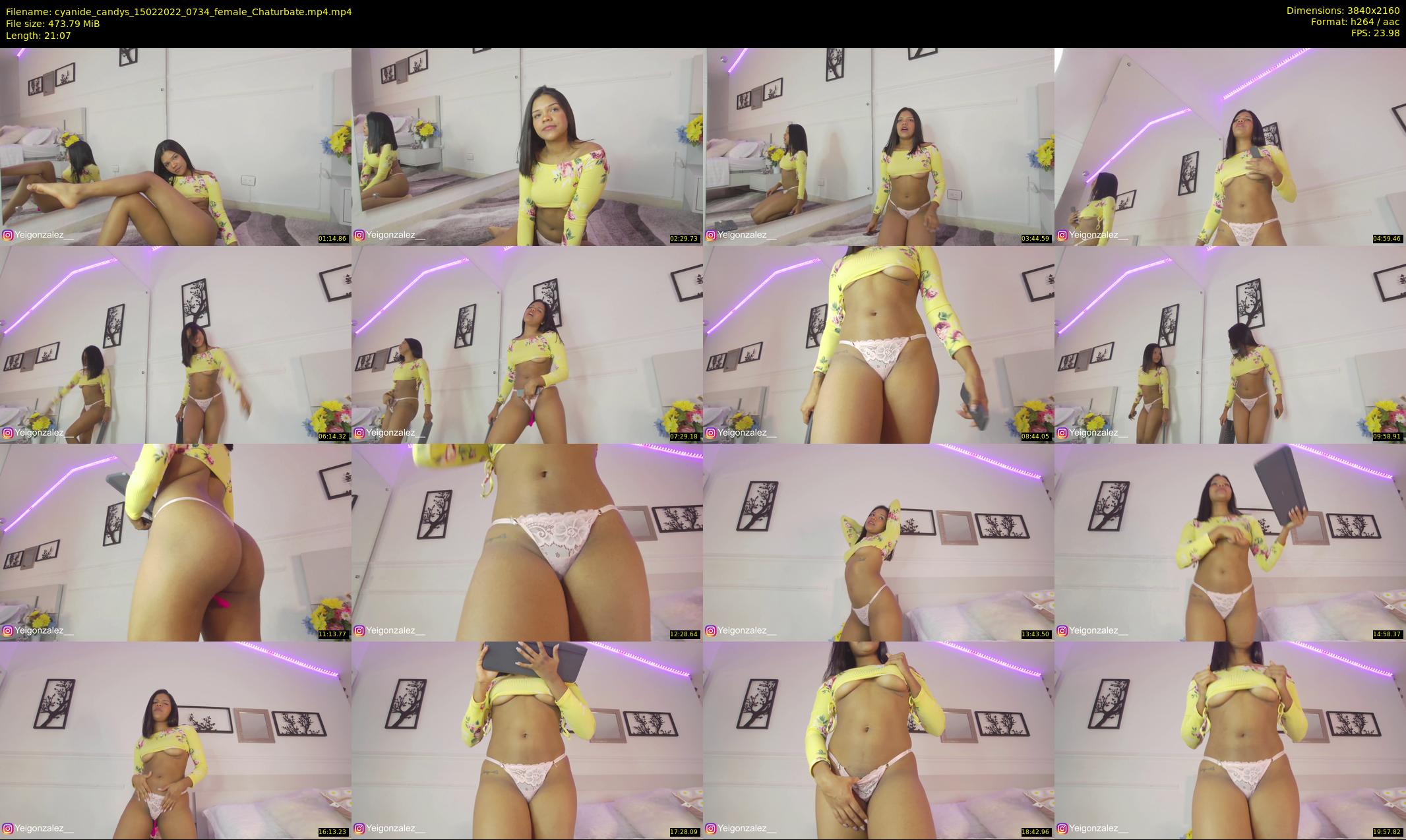 cyanide_candys — 22 minute Chaturbate female cam show recording, 4K, Feb 15, 2022