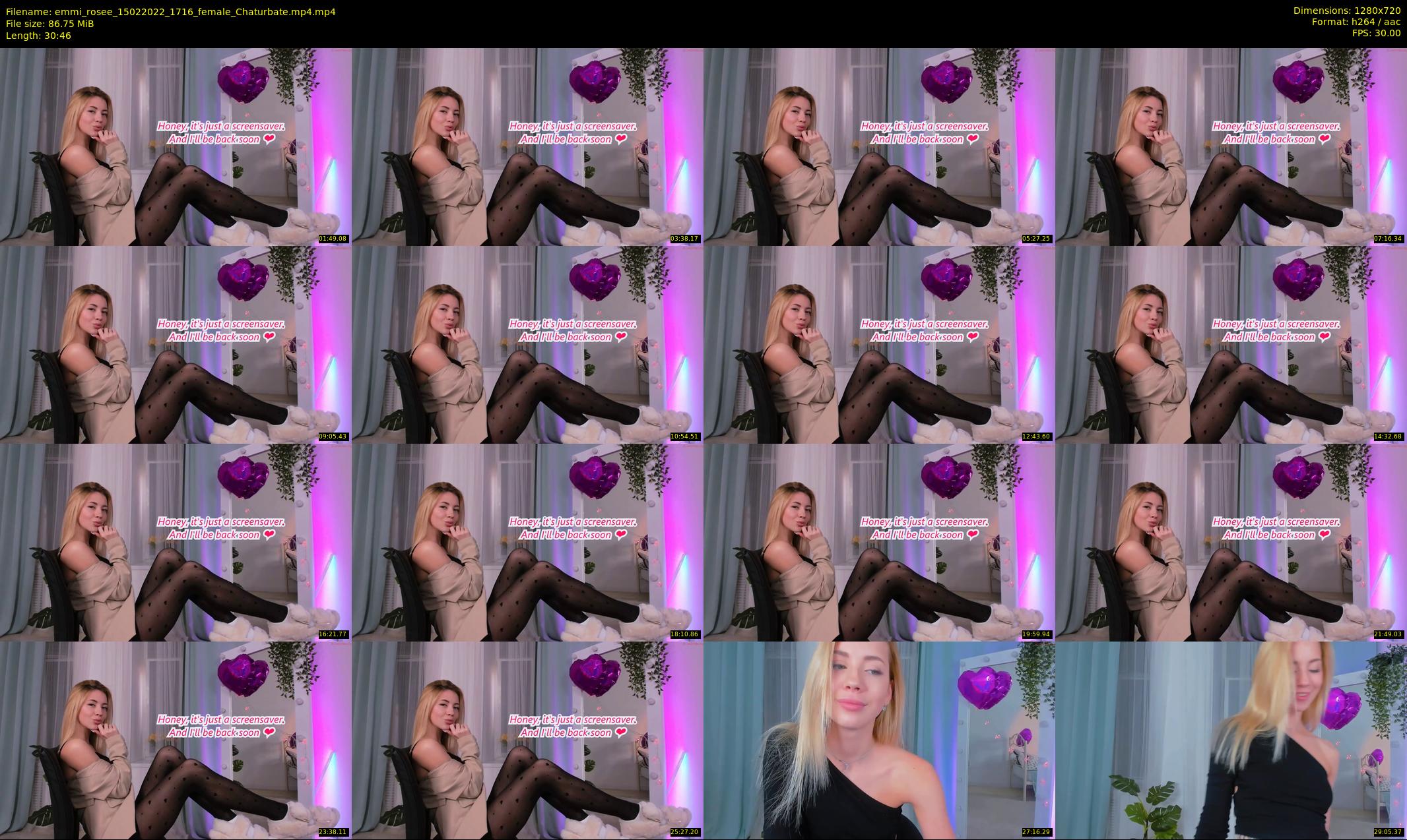 emmi_rosee — 31 minute Chaturbate female cam show recording, 720p, Feb 15, 2022