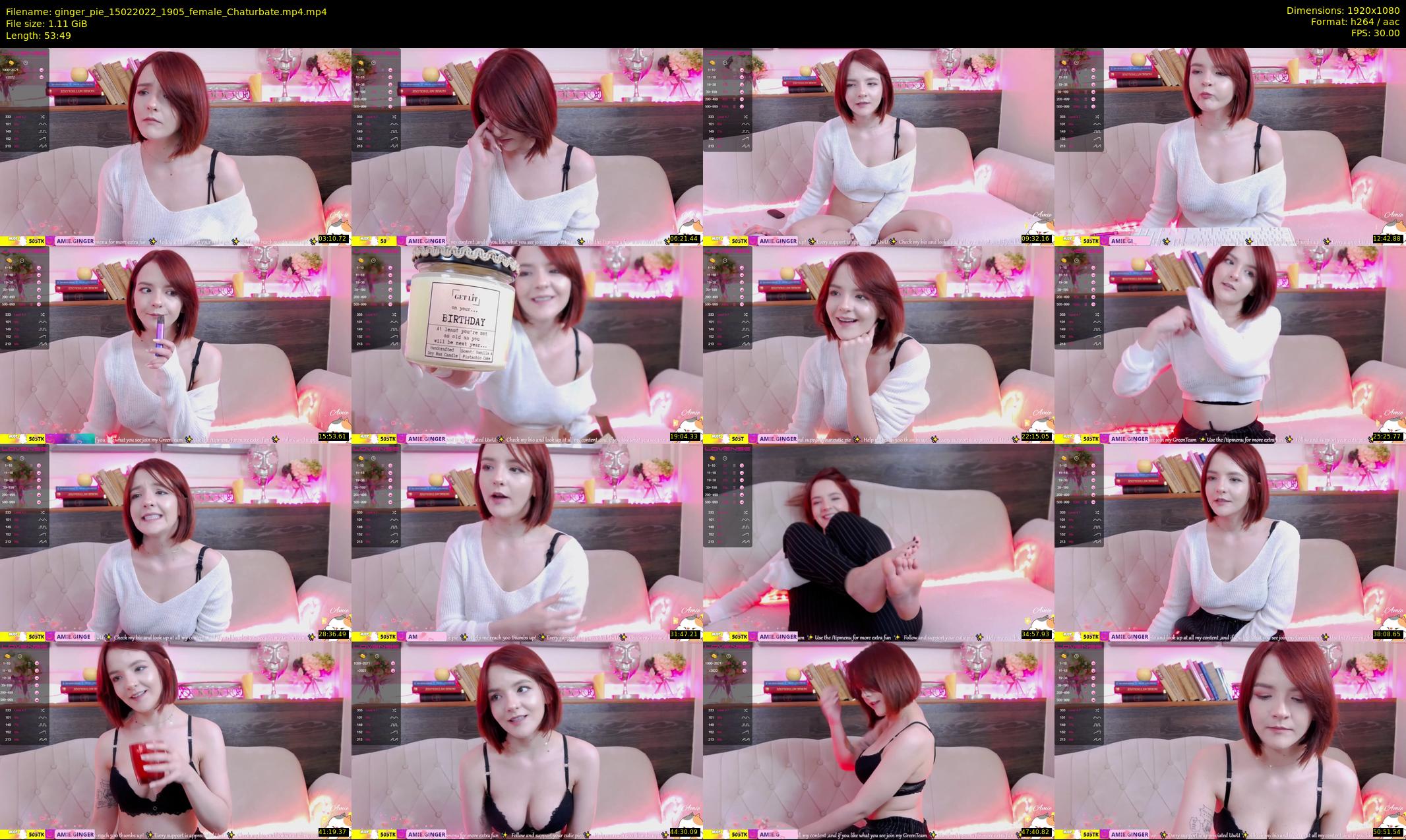 ginger_pie — 54 minute Chaturbate female cam show recording, 1080p, Feb 15, 2022