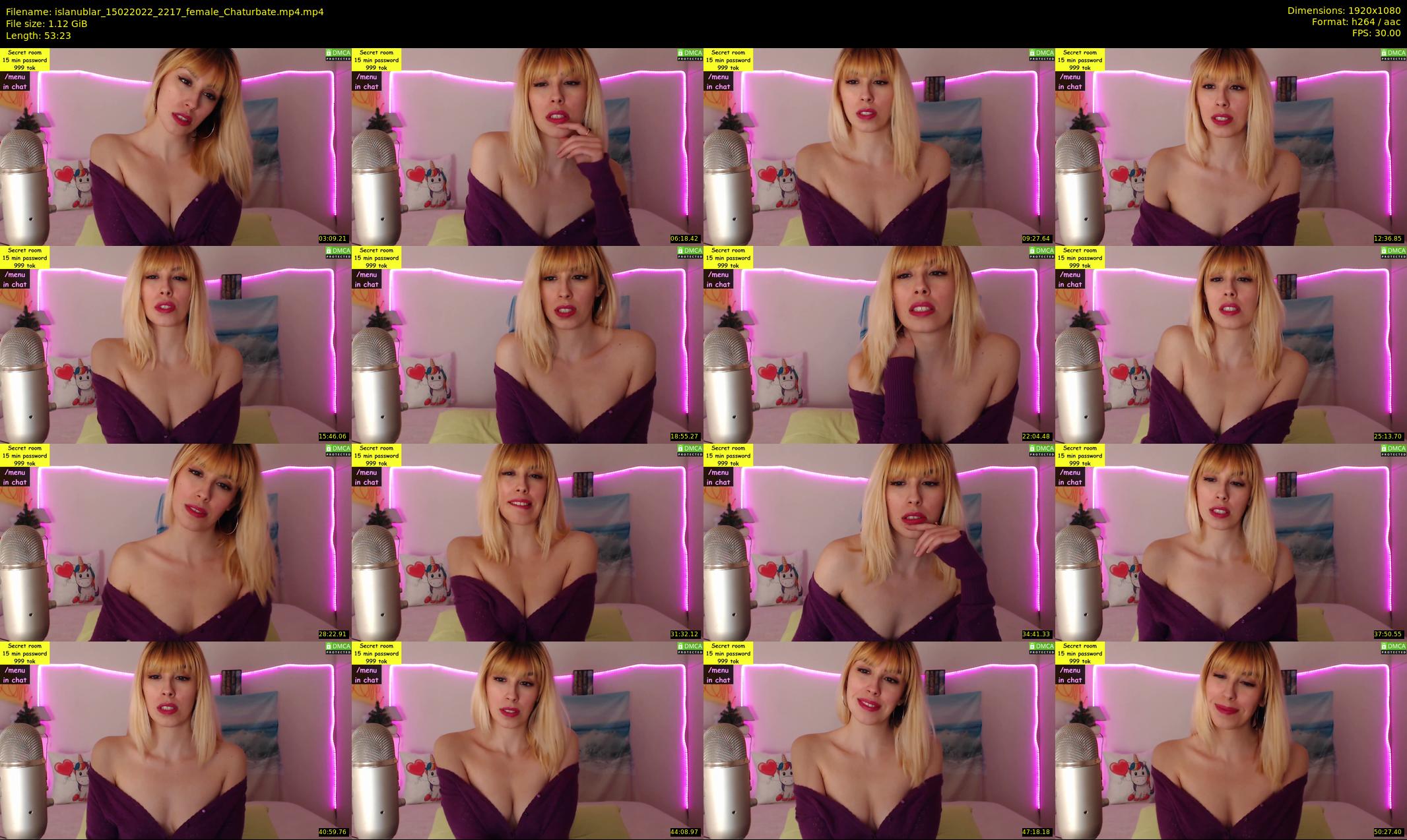 islanublar — 54 minute Chaturbate female cam show recording, 1080p, Feb 15, 2022