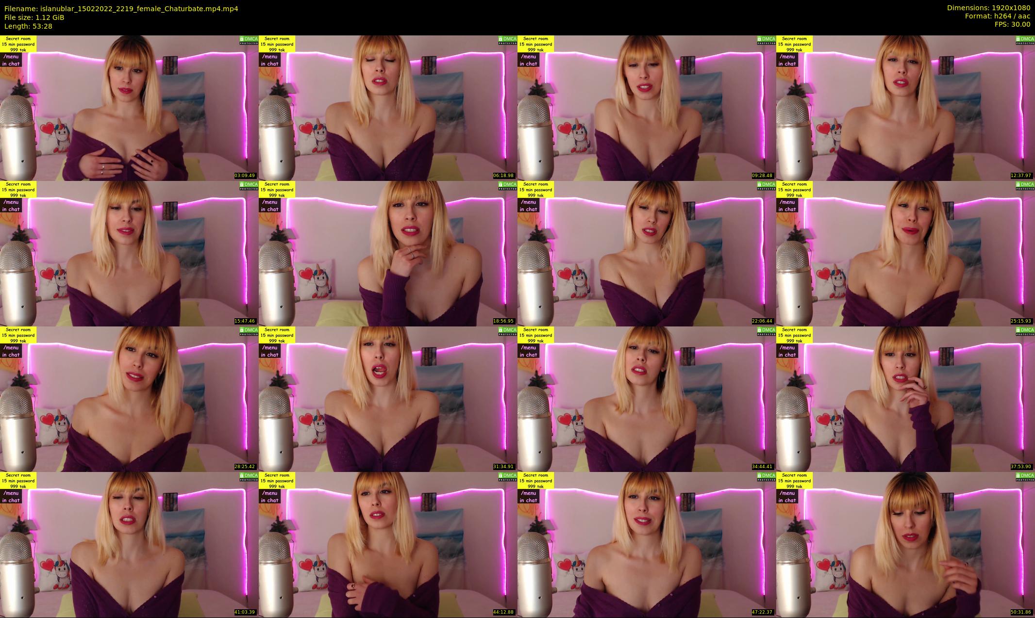 islanublar — 54 minute Chaturbate female cam show recording, 1080p, Feb 15, 2022