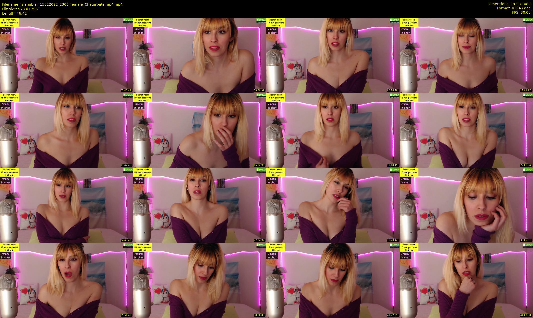 islanublar — 47 minute Chaturbate female cam show recording, 1080p, Feb 15, 2022