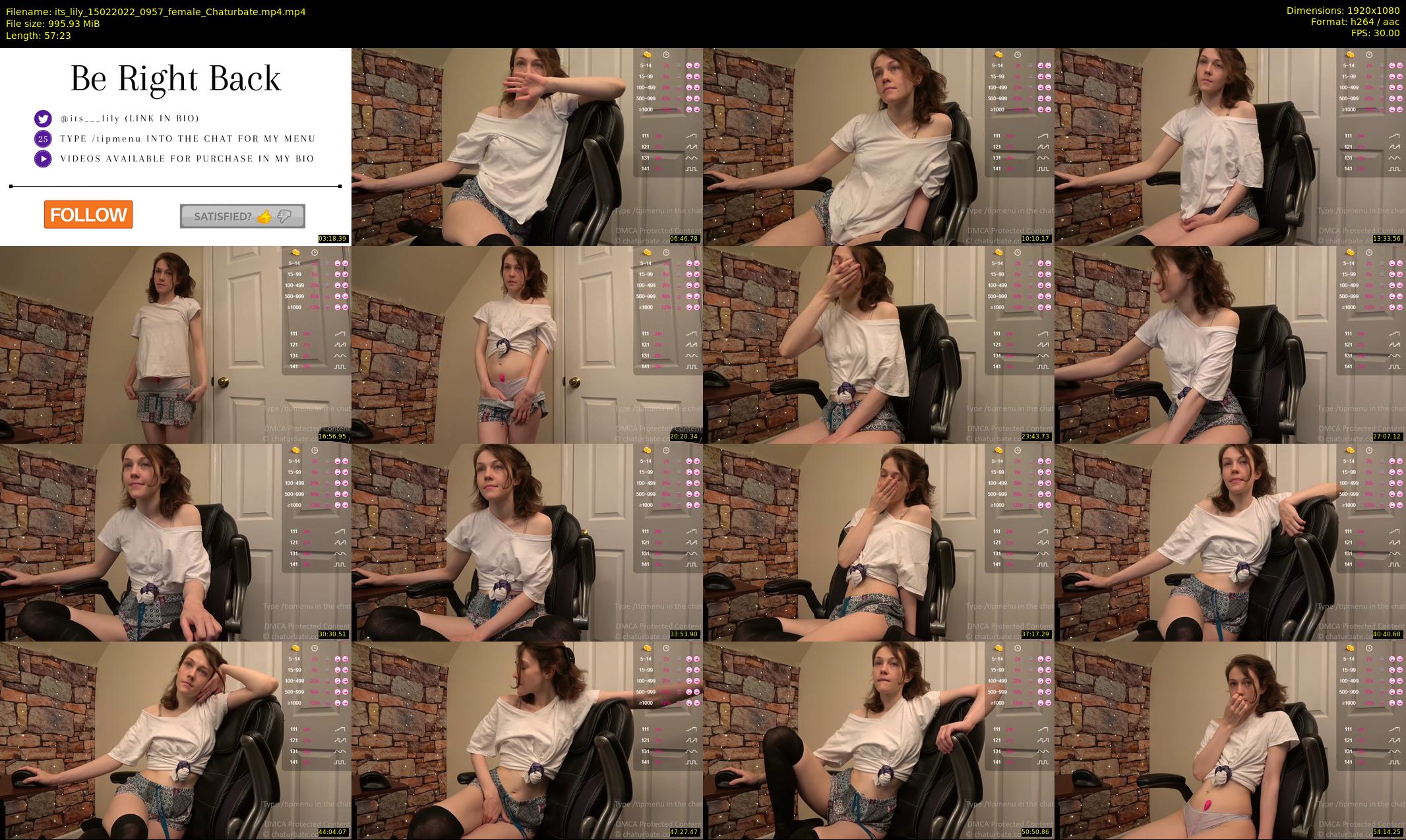 its_lily — 58 minute Chaturbate female cam show recording, 1080p, Feb 15, 2022