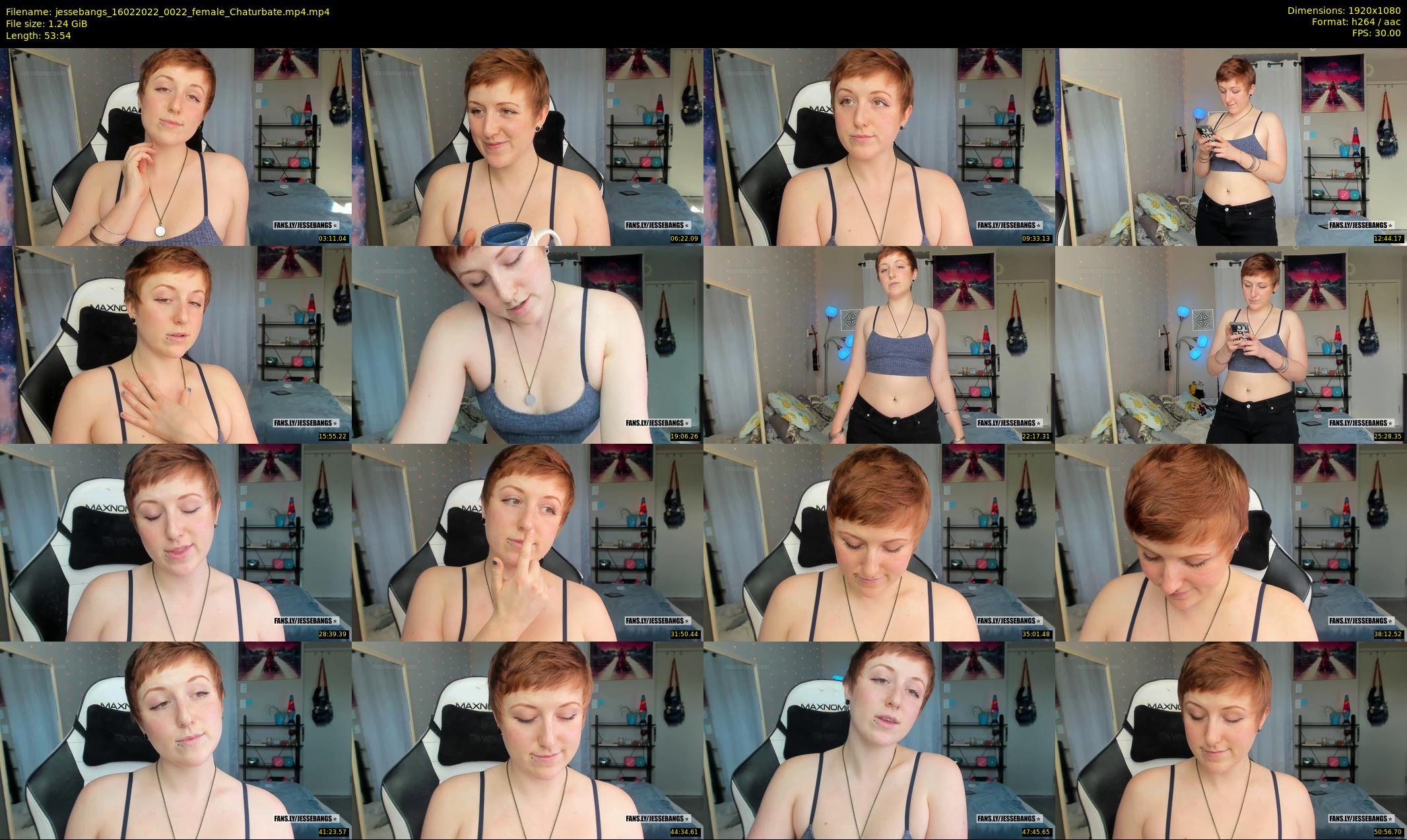 jessebangs — 54 minute Chaturbate female cam show recording, 1080p, Feb 16, 2022