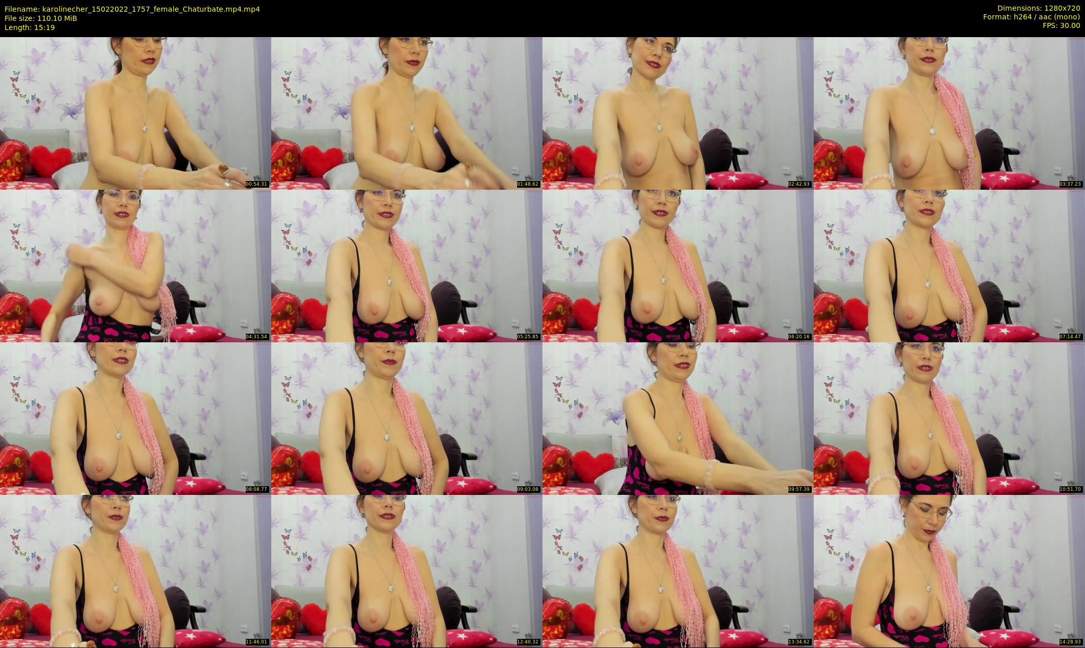karolinecher — 16 minute Chaturbate female cam show recording, 720p, Feb 15, 2022