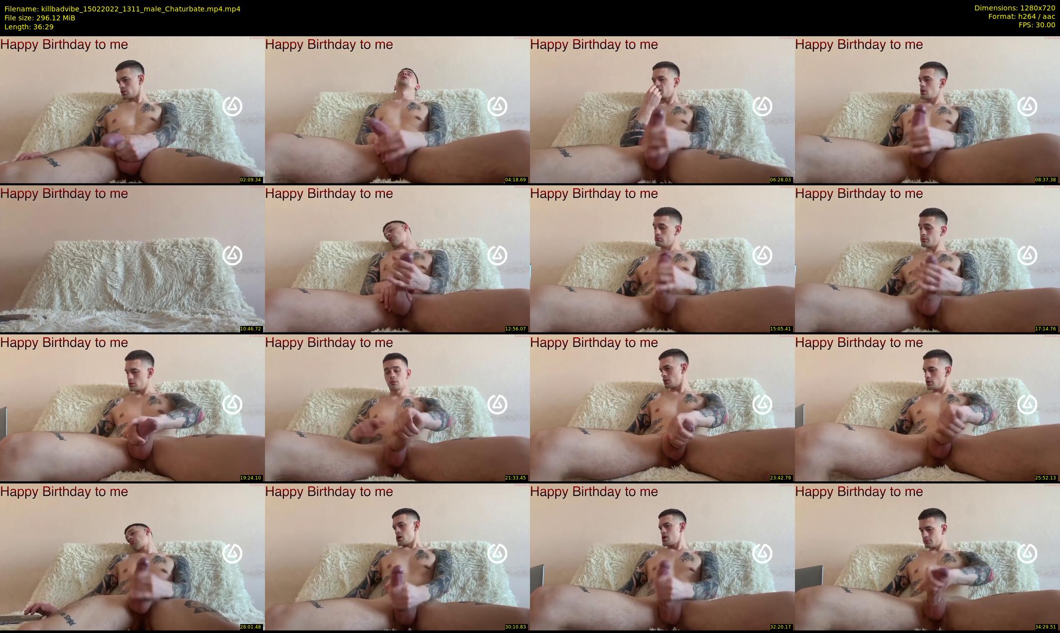 killbadvibe — 37 minute Chaturbate male cam show recording, 720p, Feb 15, 2022