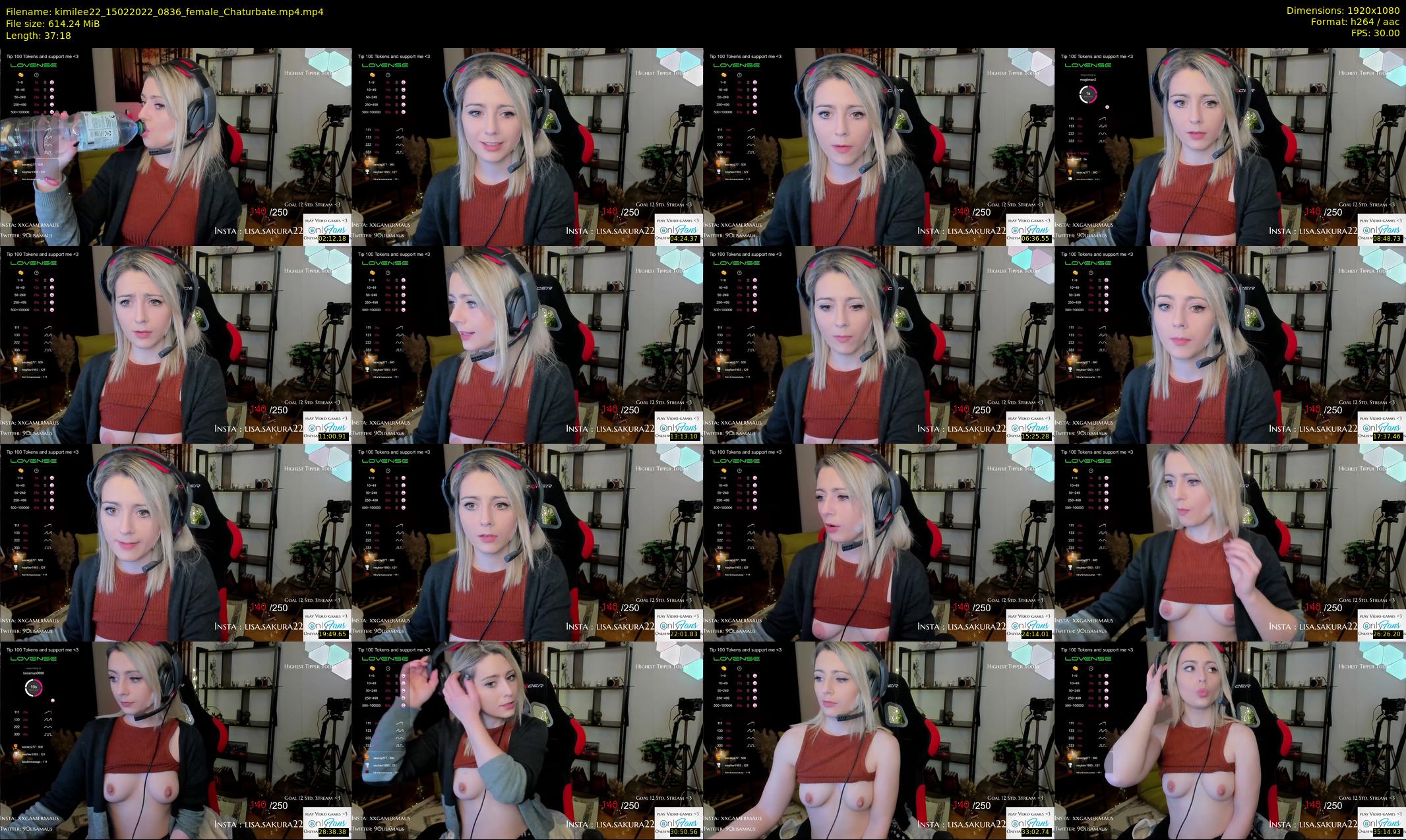 kimilee22 — 38 minute Chaturbate female cam show recording, 1080p, Feb 15, 2022