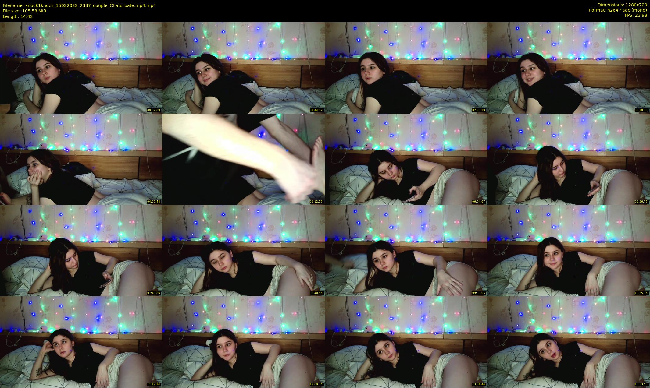 knock1knock — 15 minute Chaturbate couple cam show recording, 720p, Feb 15, 2022