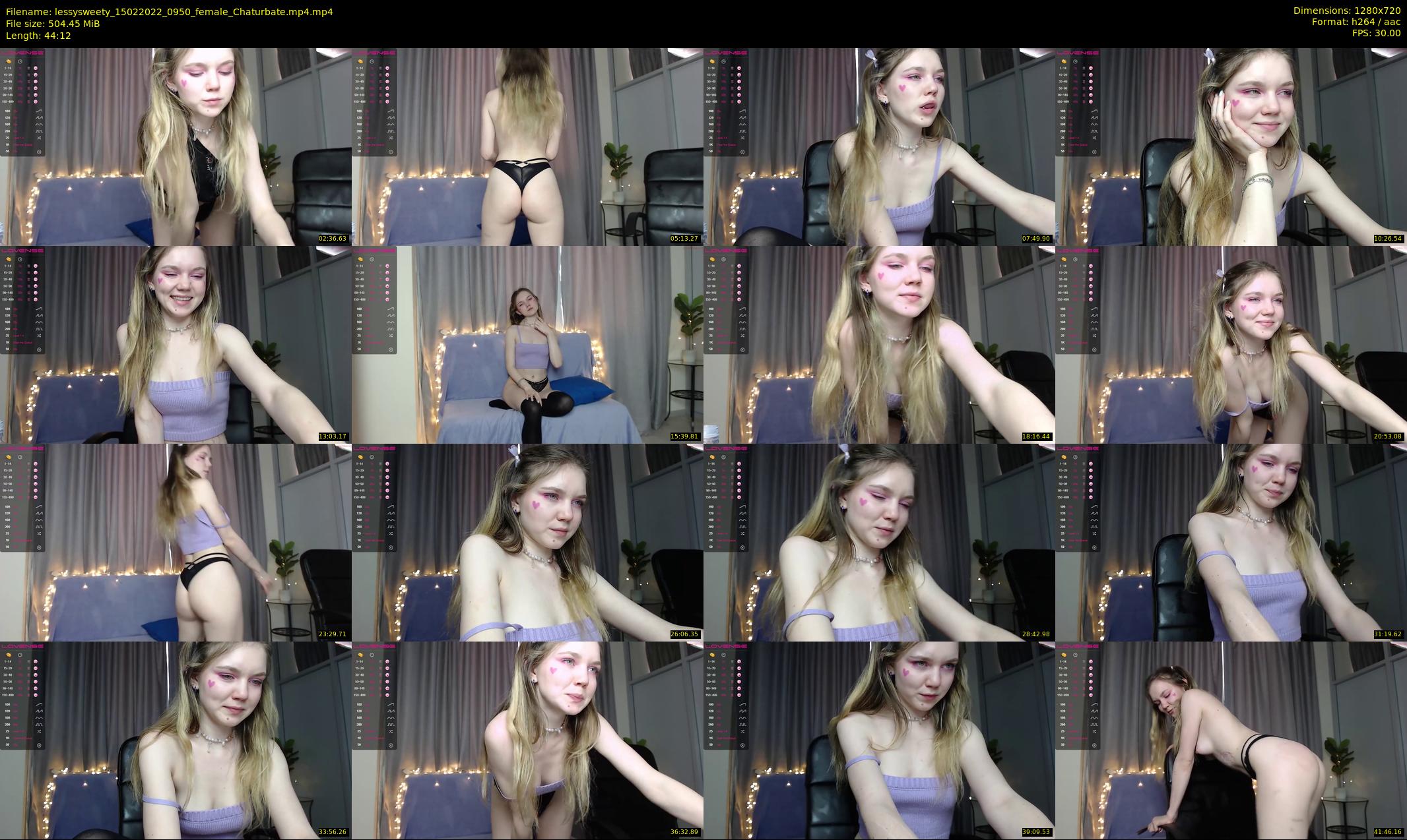 lessysweety — 45 minute Chaturbate female cam show recording, 720p, Feb 15, 2022