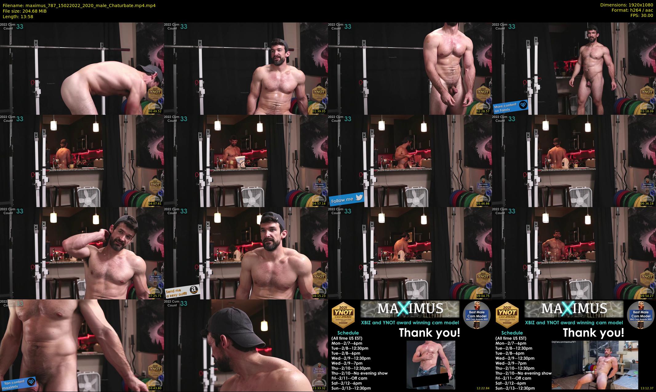maximus_787 — 14 minute Chaturbate male cam show recording, 1080p, Feb 15, 2022