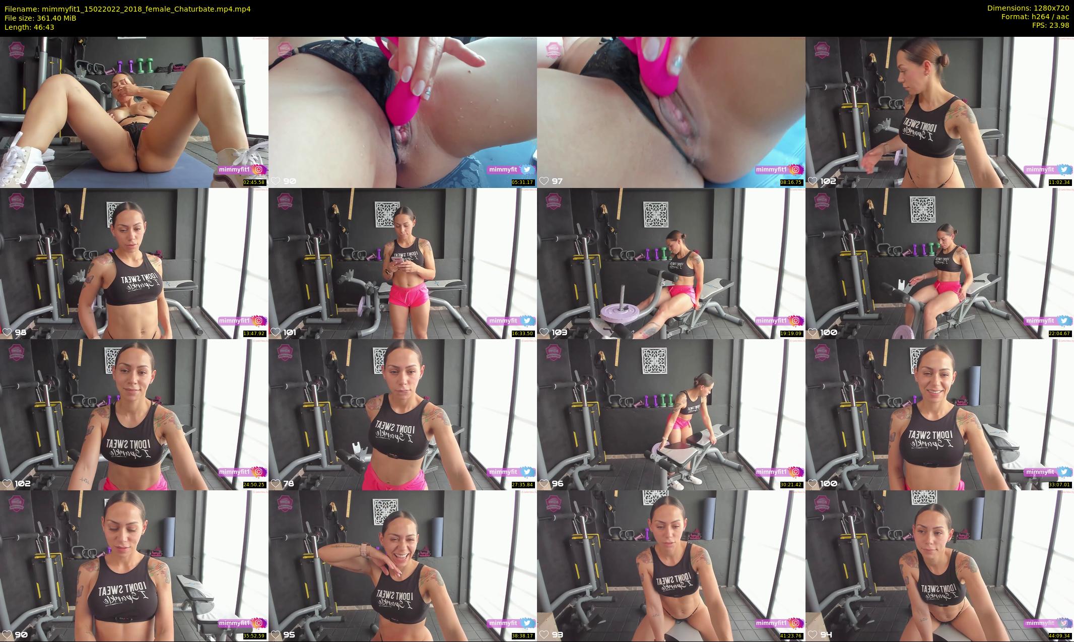 mimmyfit1 — 47 minute Chaturbate female cam show recording, 720p, Feb 15, 2022