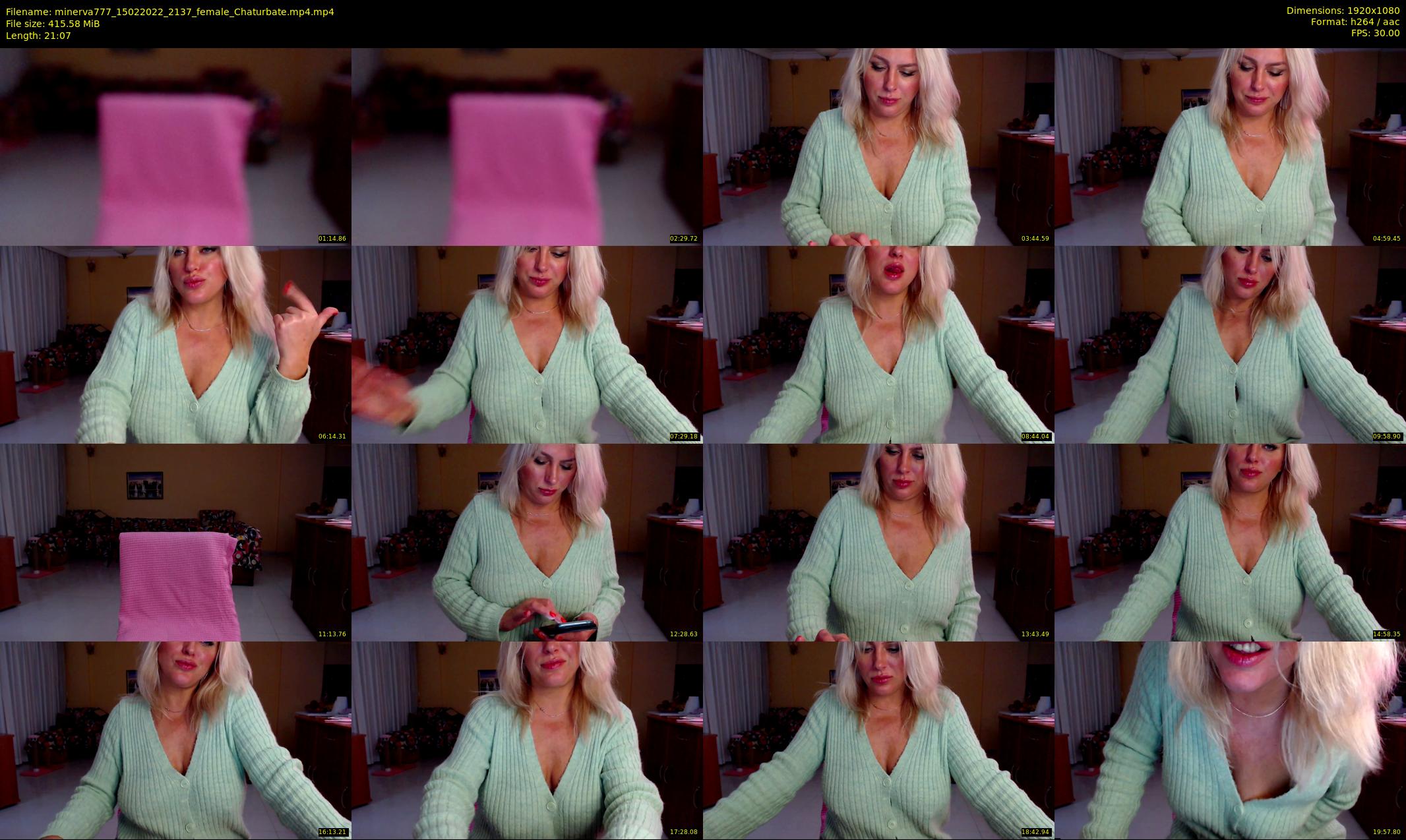 minerva777 — 22 minute Chaturbate female cam show recording, 1080p, Feb 15, 2022