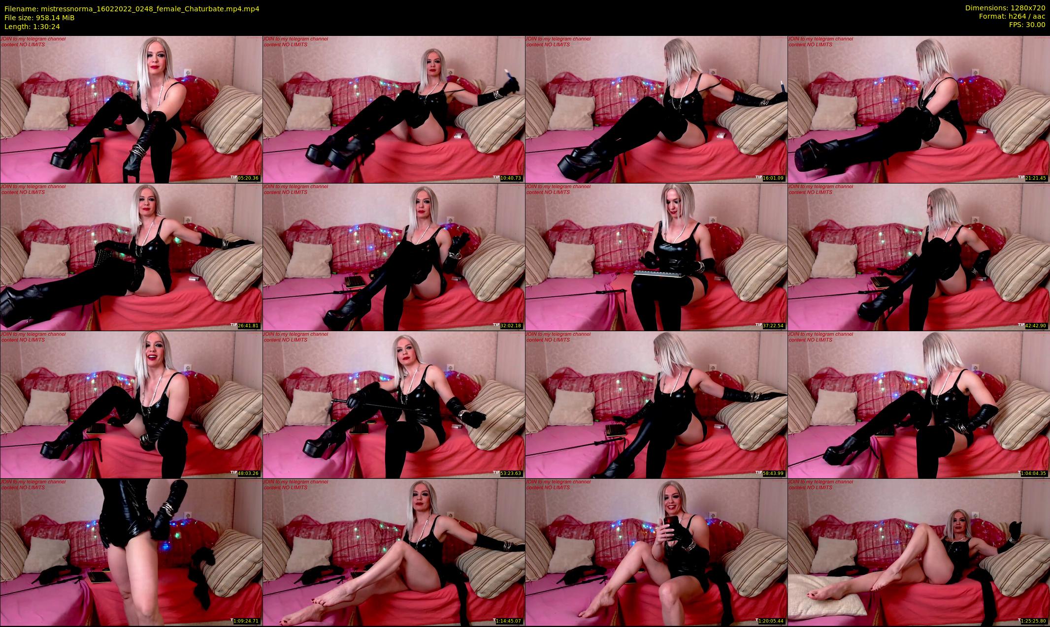 mistressnorma — 91 minute Chaturbate female cam show recording, 720p, Feb 16, 2022