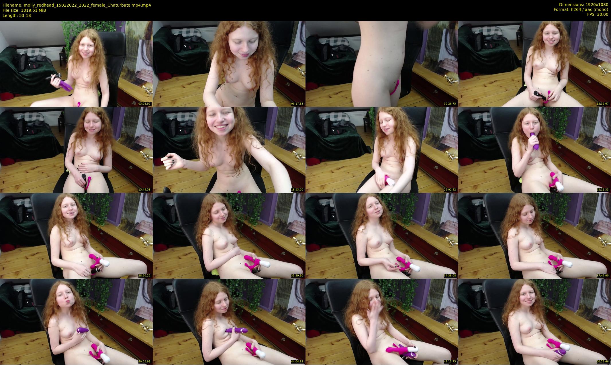 molly_redhead — 54 minute Chaturbate female cam show recording, 1080p, Feb 15, 2022