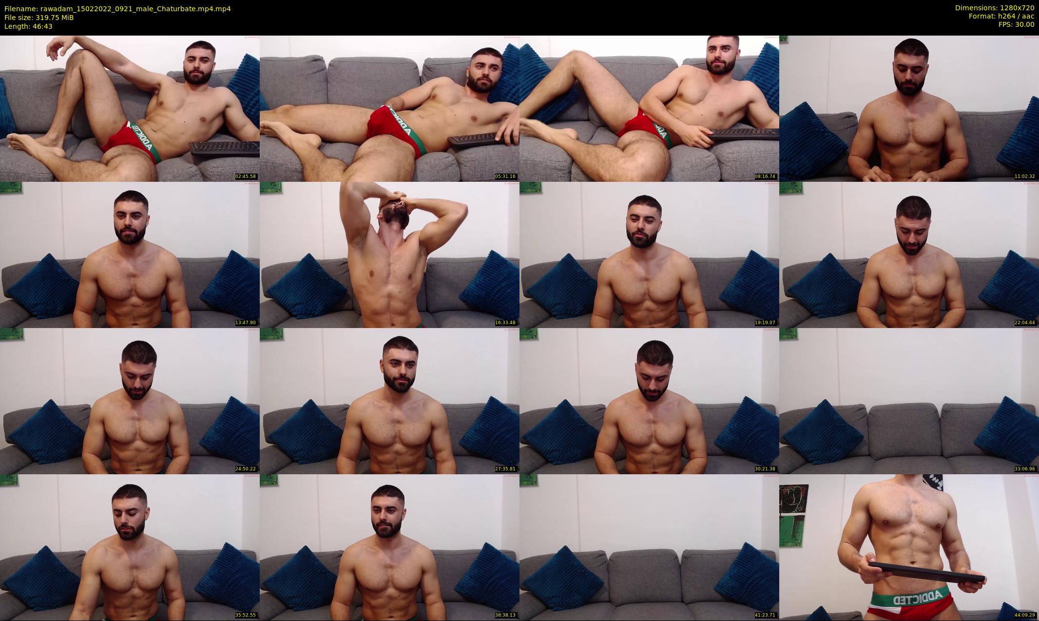 rawadam — 47 minute Chaturbate male cam show recording, 720p, Feb 15, 2022
