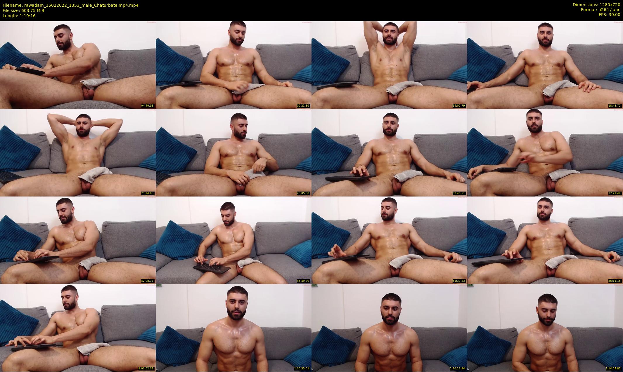 rawadam — 80 minute Chaturbate male cam show recording, 720p, Feb 15, 2022