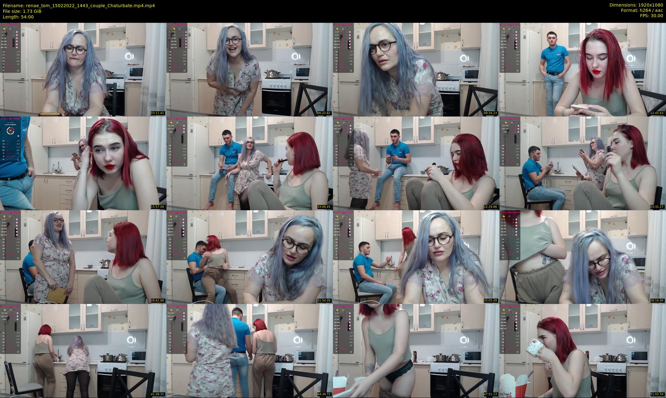 renae_tom — 54 minute Chaturbate couple cam show recording, 1080p, Feb 15, 2022