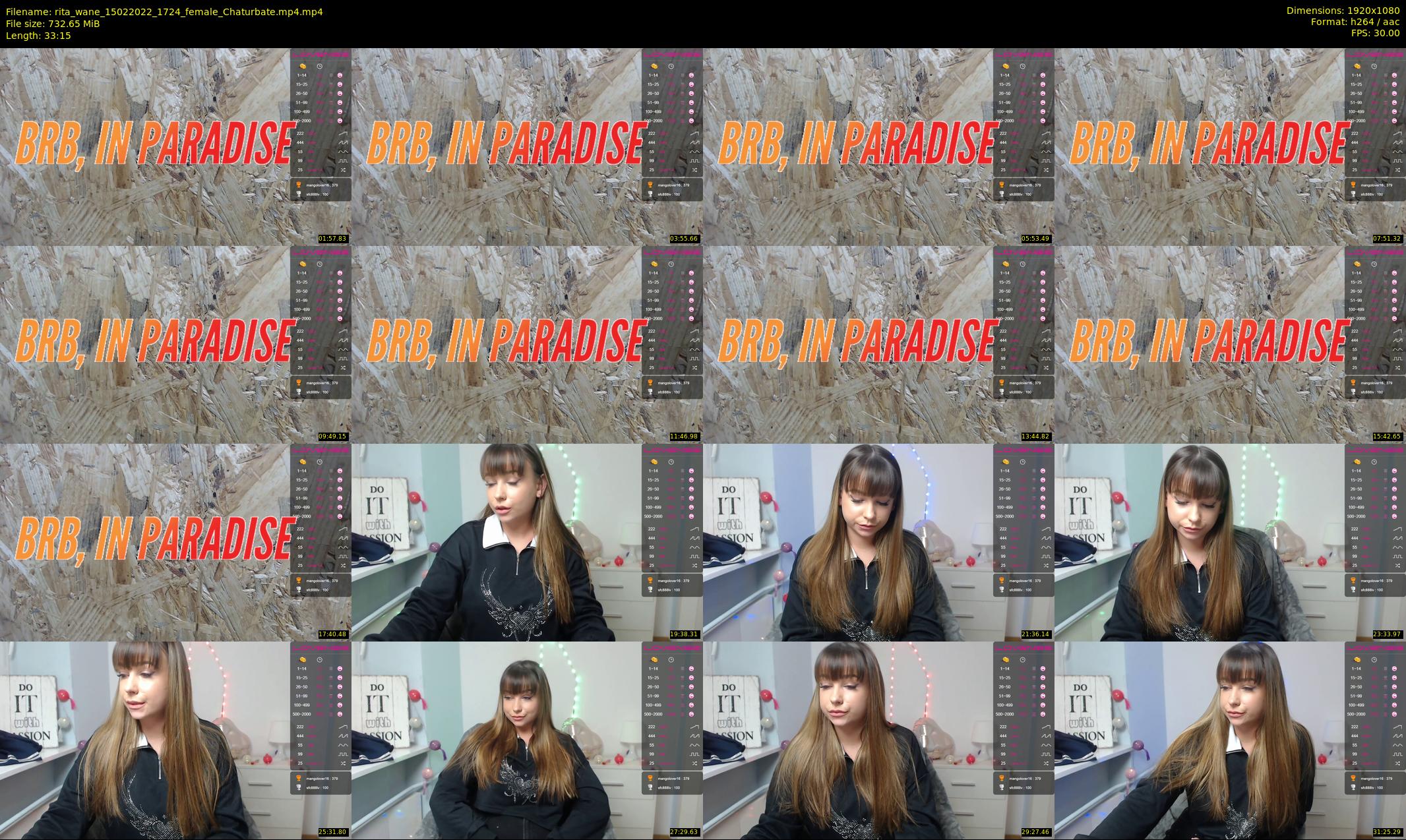 rita_wane — 34 minute Chaturbate female cam show recording, 1080p, Feb 15, 2022